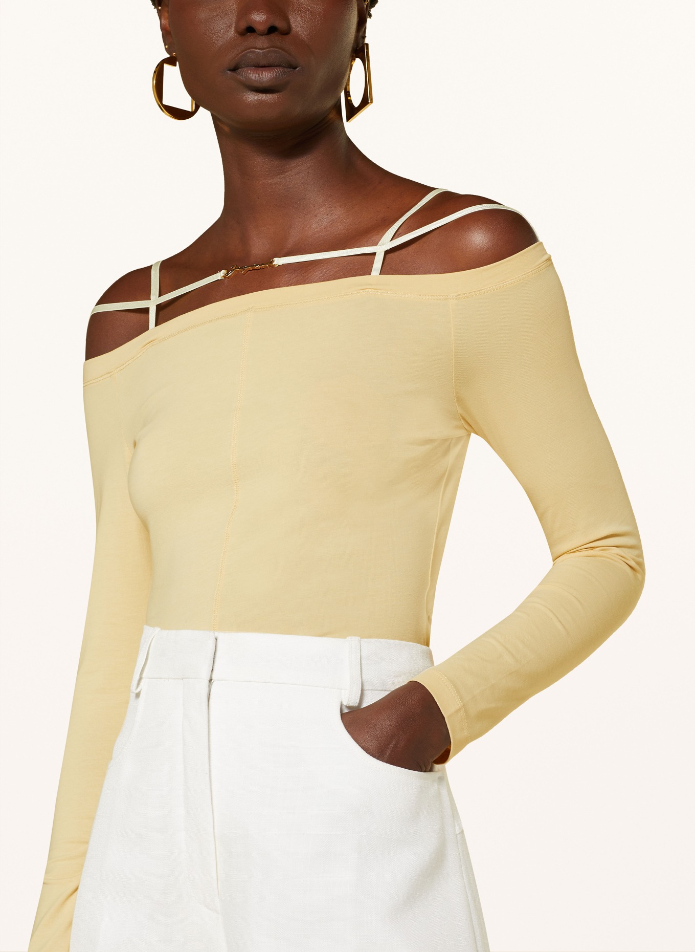 JACQUEMUS Long sleeve shirt LE T-SHIRT SIERRA in beige