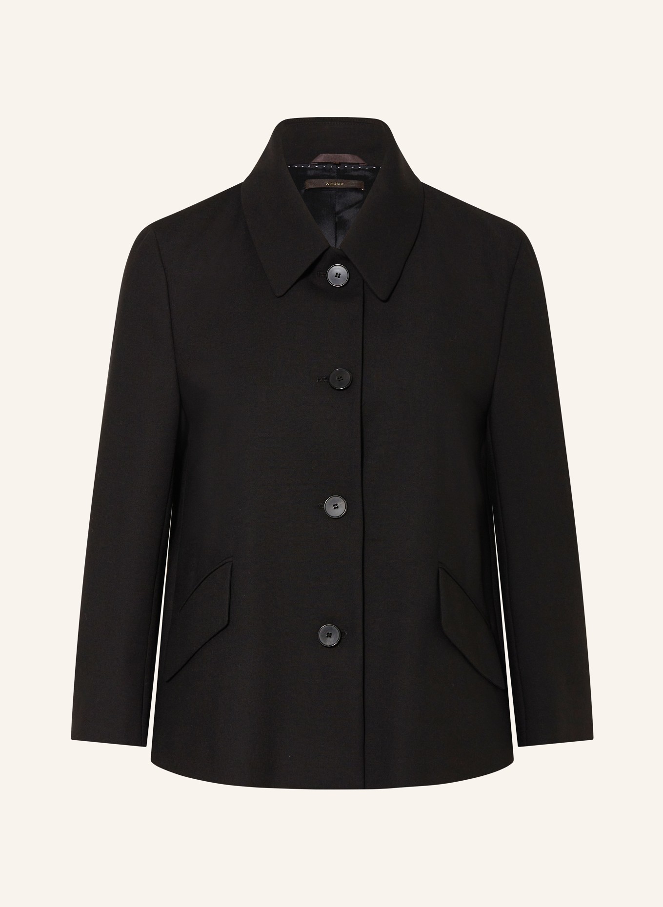 windsor. Blazer with 3/4 sleeve, Color: BLACK (Image 1)