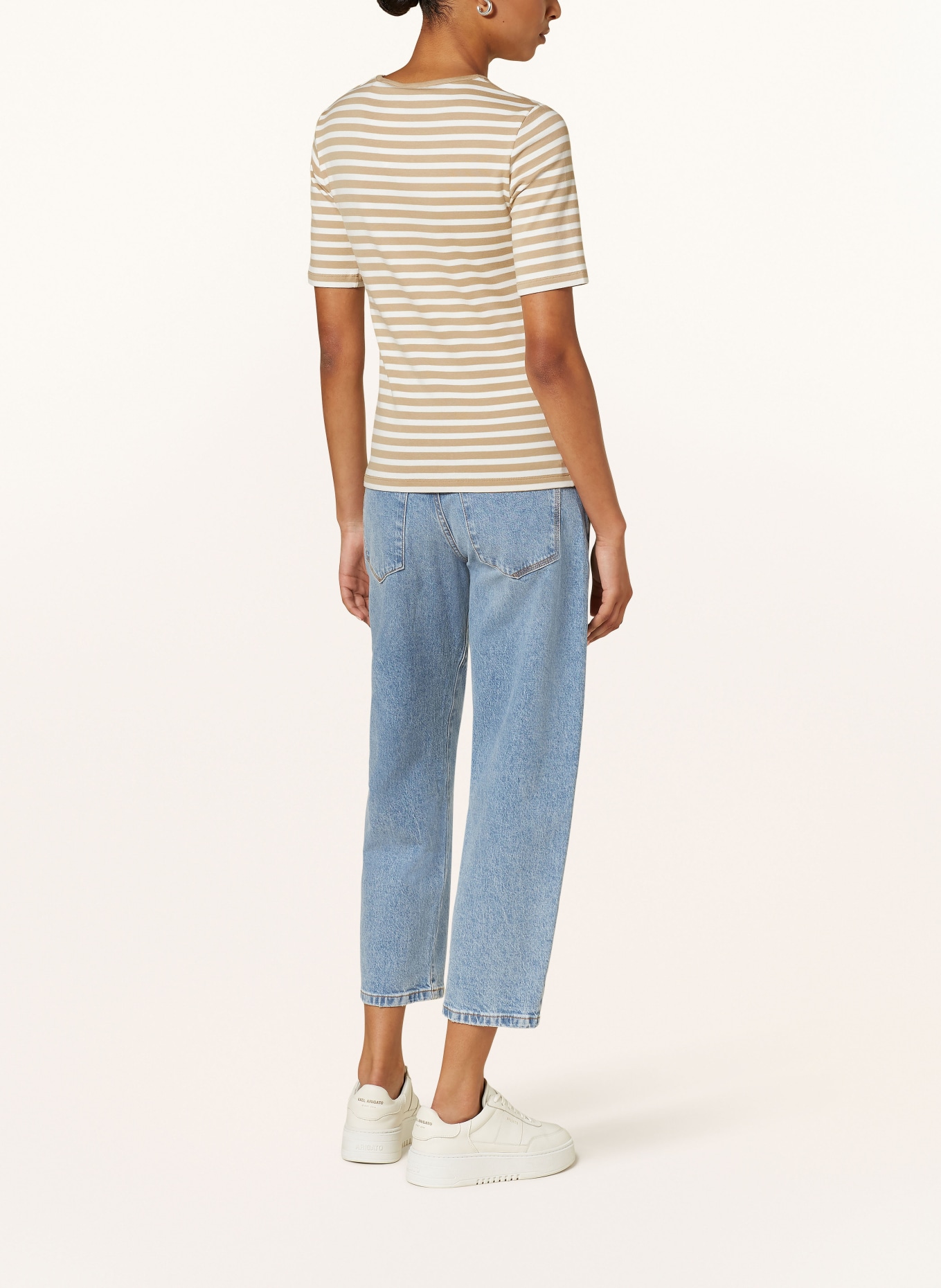 GANT T-Shirt: BEIGE/ WEISS