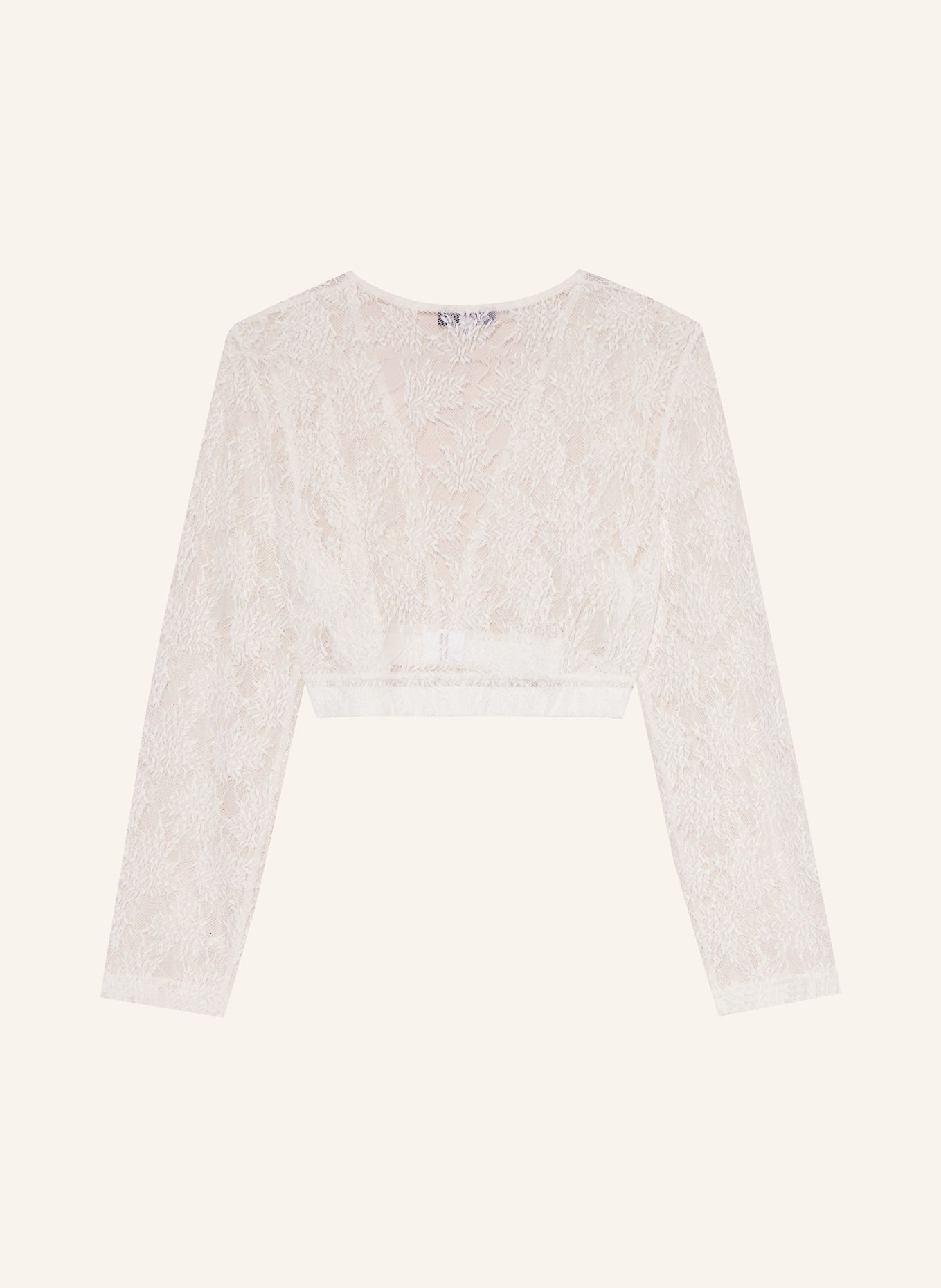 CocoVero Dirndlbluse LIV mit 3/4-Arm: WEISS
