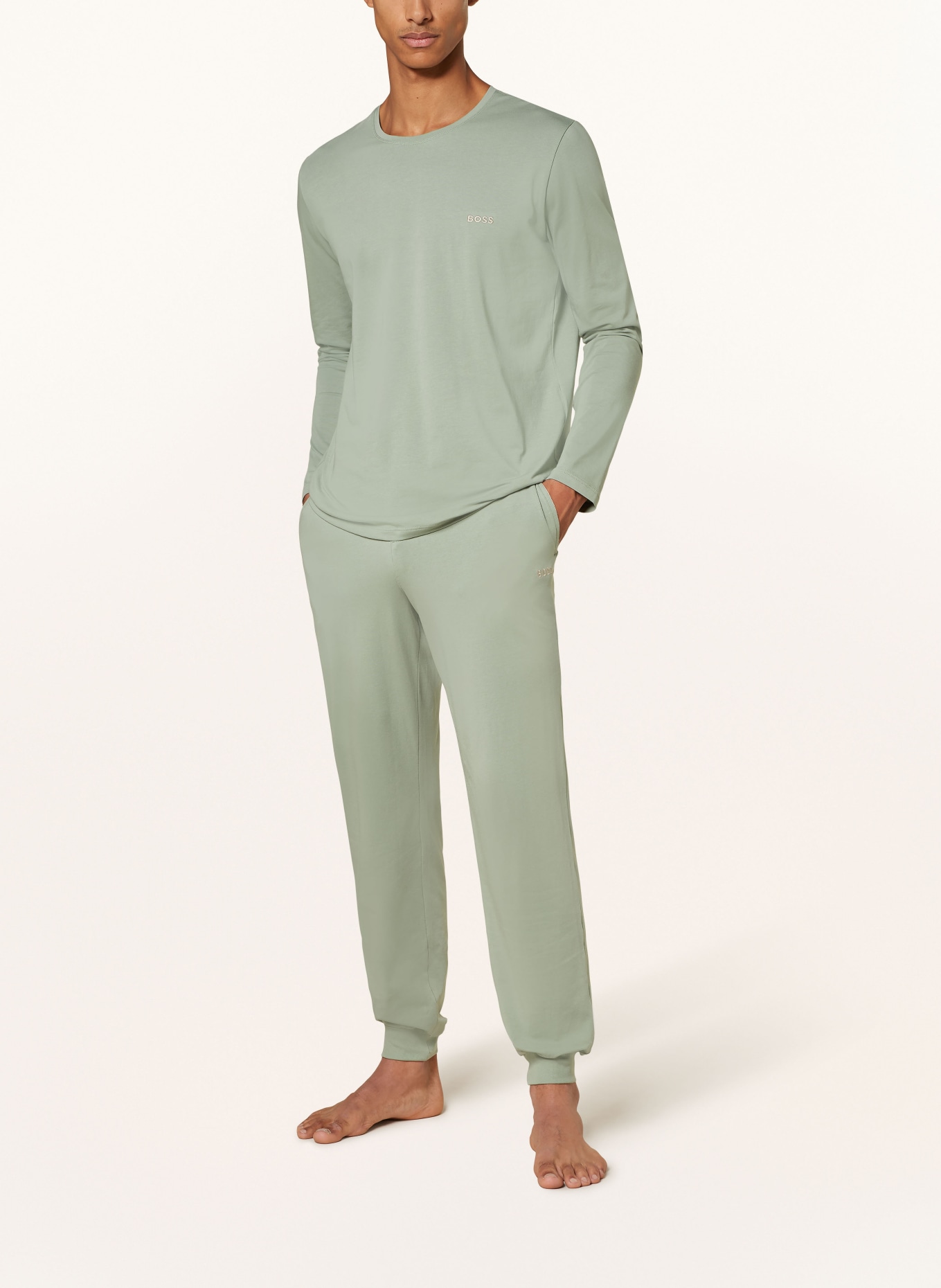 BOSS Loungebroek MIX&MATCH: LICHTGROEN