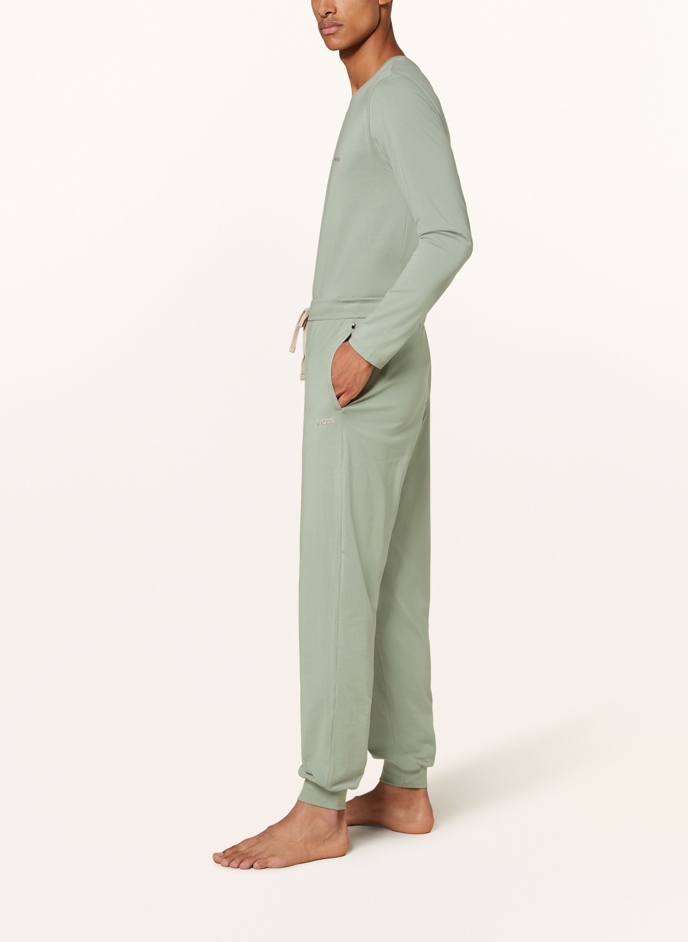 BOSS Loungebroek MIX&MATCH: LICHTGROEN