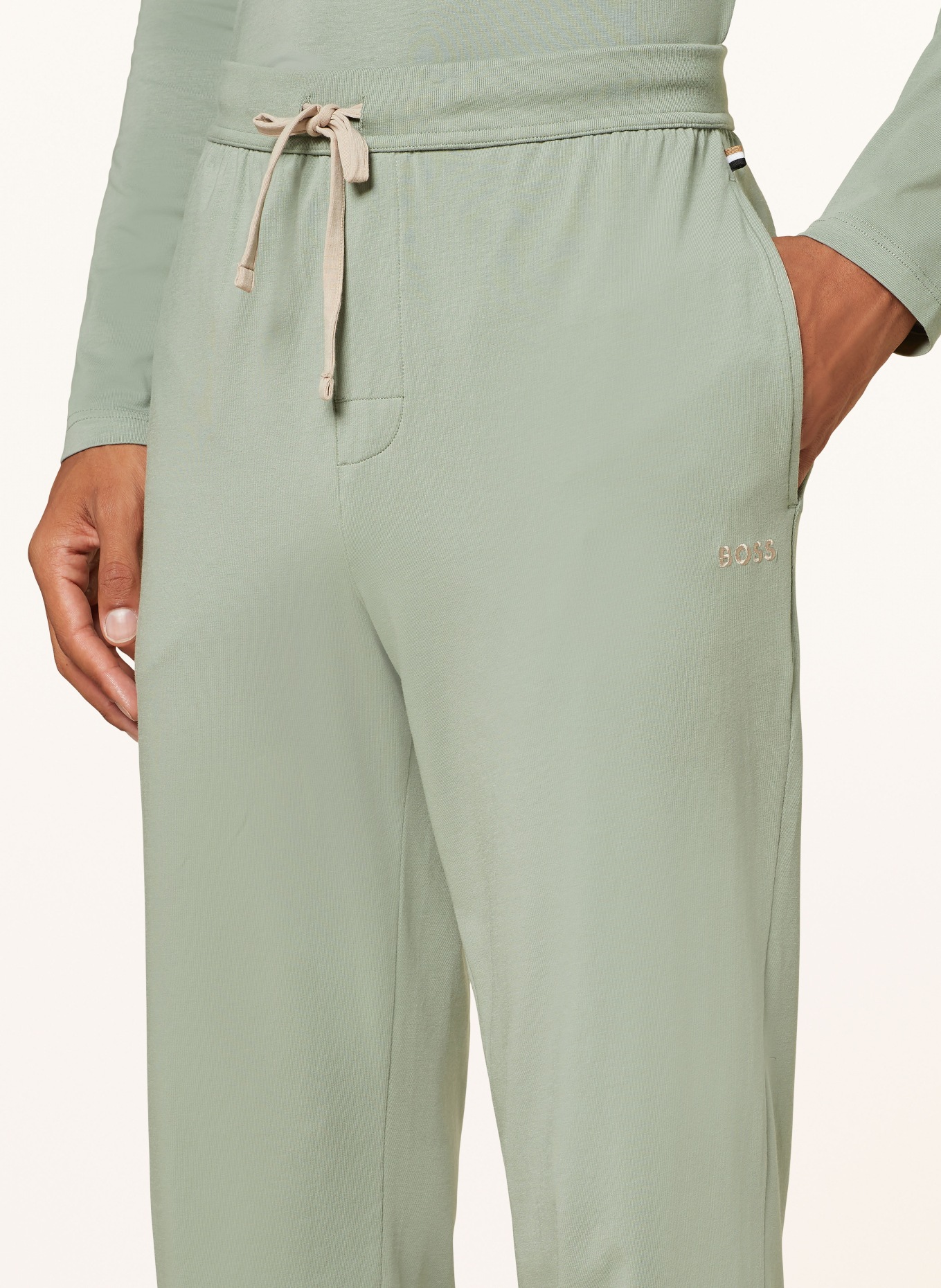 BOSS Loungebroek MIX&MATCH: LICHTGROEN