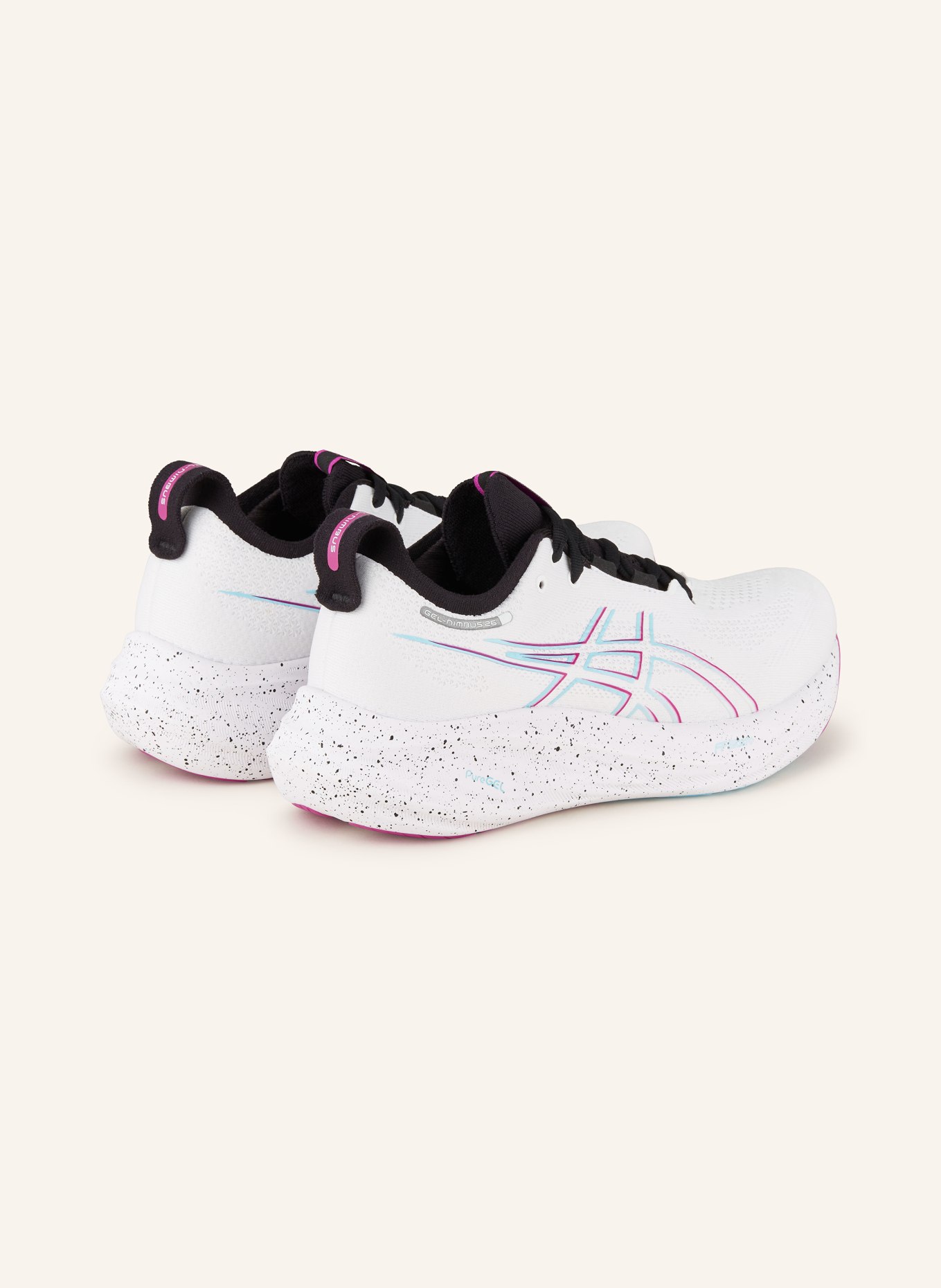 ASICS Running shoes GEL-NIMBUS™ 26, Color: WHITE/ FUCHSIA/ TURQUOISE (Image 2)