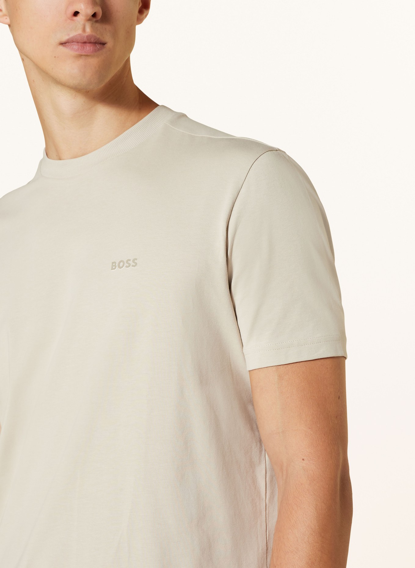 BOSS T-shirt TEE, Color: BEIGE (Image 4)