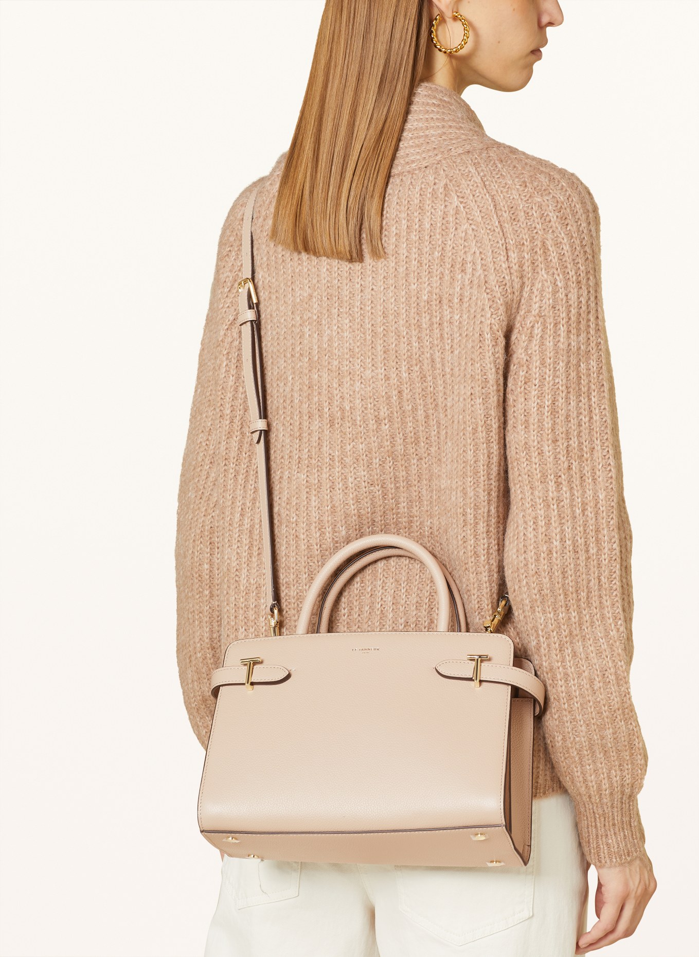 LE TANNEUR Handtasche EMILIE, Farbe: BEIGE (Bild 4)