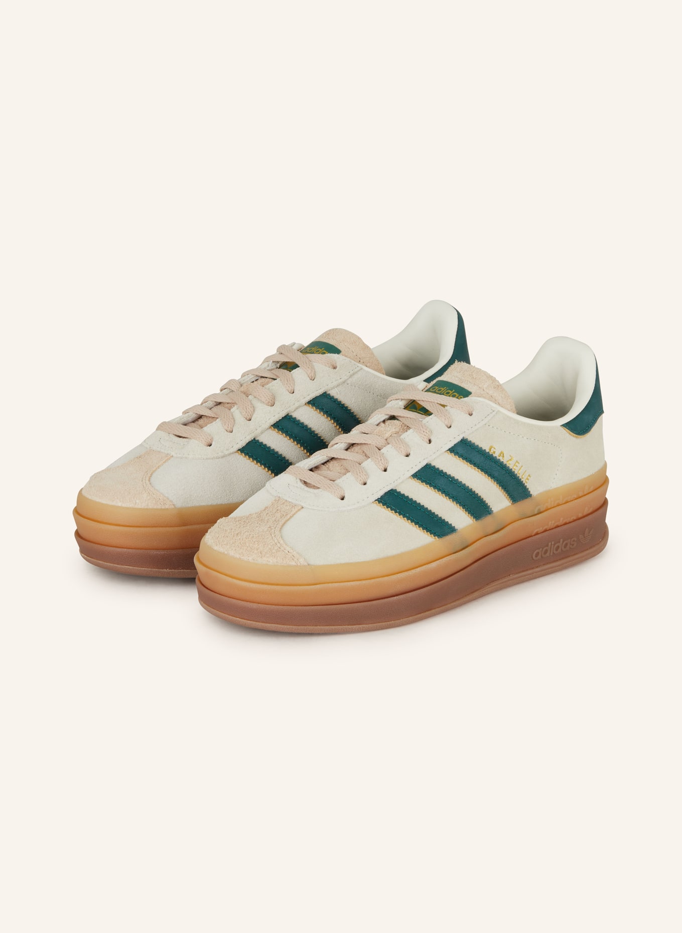 adidas Originals Sneaker GAZELLE BOLD, Farbe: ECRU/ GRÜN (Bild 1)