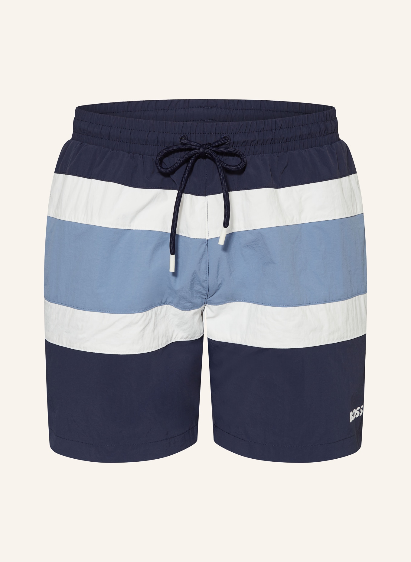 BOSS Badeshorts RICO: WEISS/ BLAU/ HELLBLAU