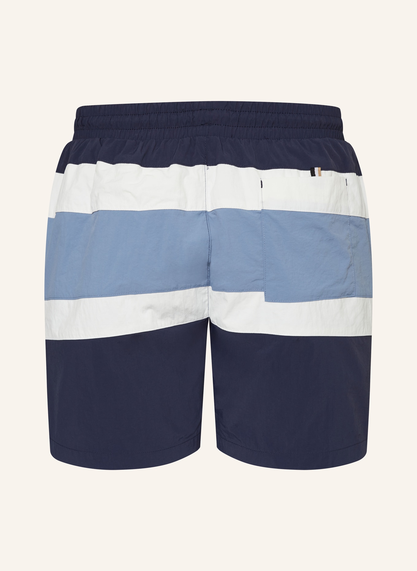 BOSS Badeshorts RICO: WEISS/ BLAU/ HELLBLAU