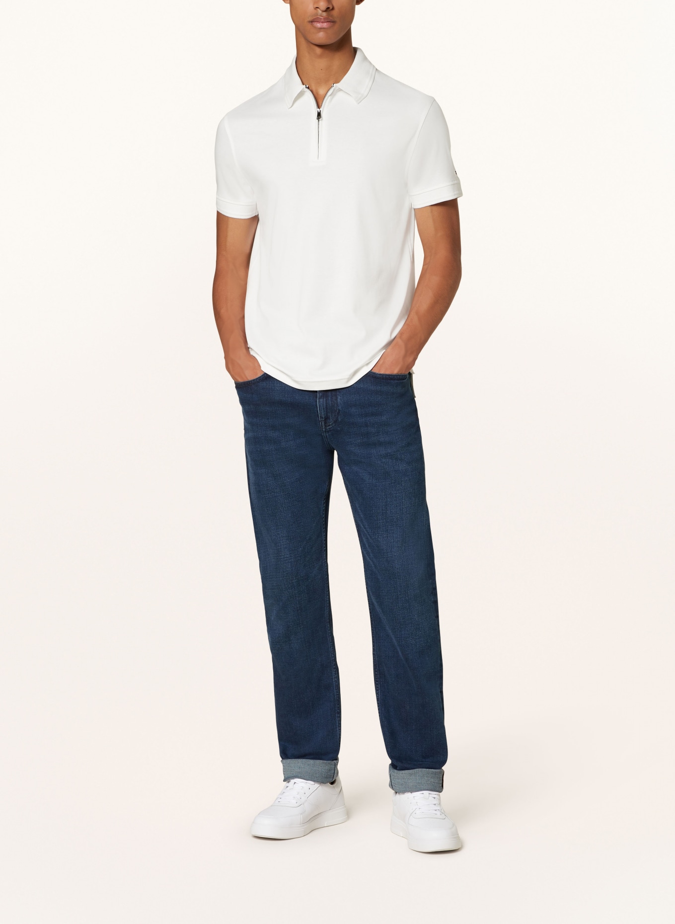 TOMMY HILFIGER Jersey-Poloshirt Slim Fit, Farbe: WEISS (Bild 2)