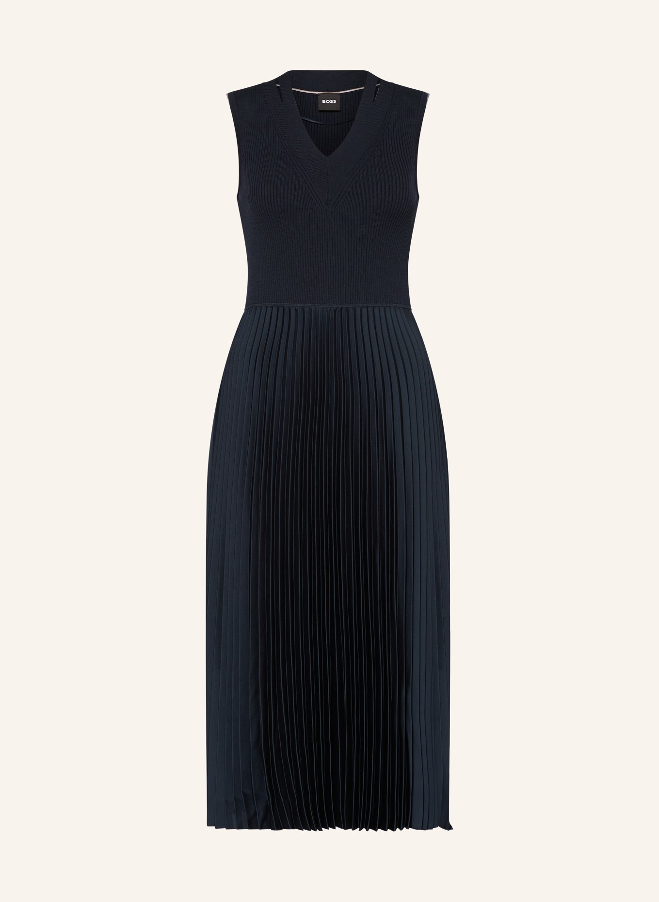 BOSS Kleid FARARA im Materialmix, Farbe: DUNKELBLAU (Bild 1)