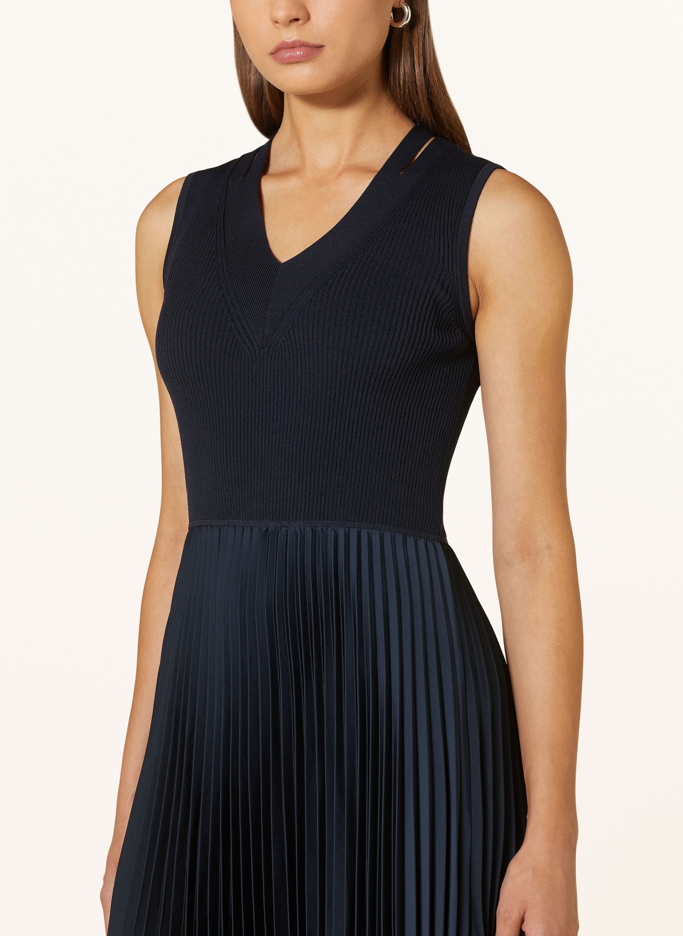 BOSS Kleid FARARA im Materialmix, Farbe: DUNKELBLAU (Bild 4)