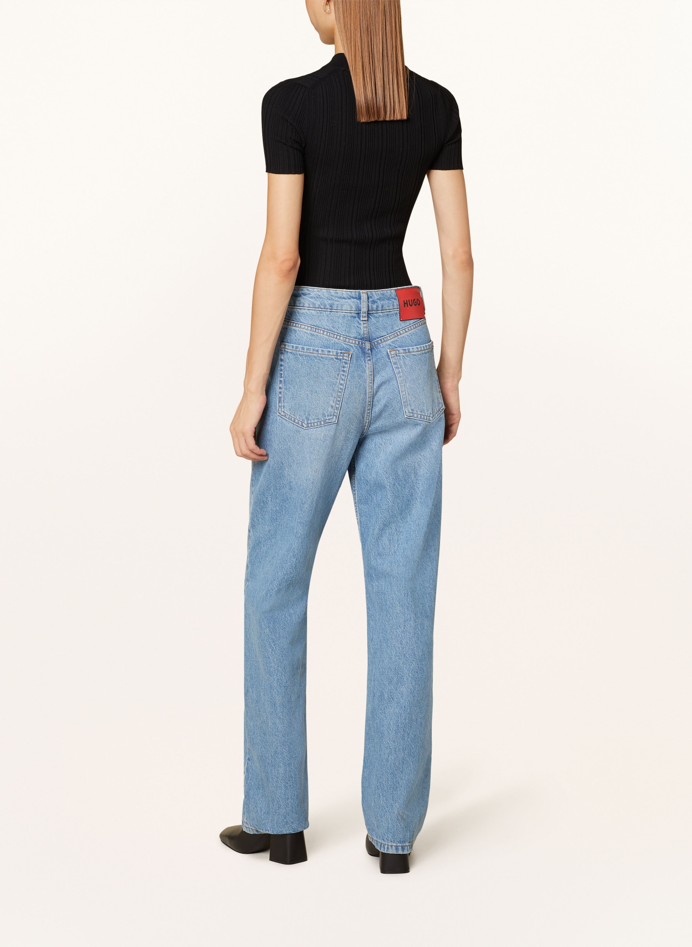 HUGO Knit shirt SARPHARIM: BLACK