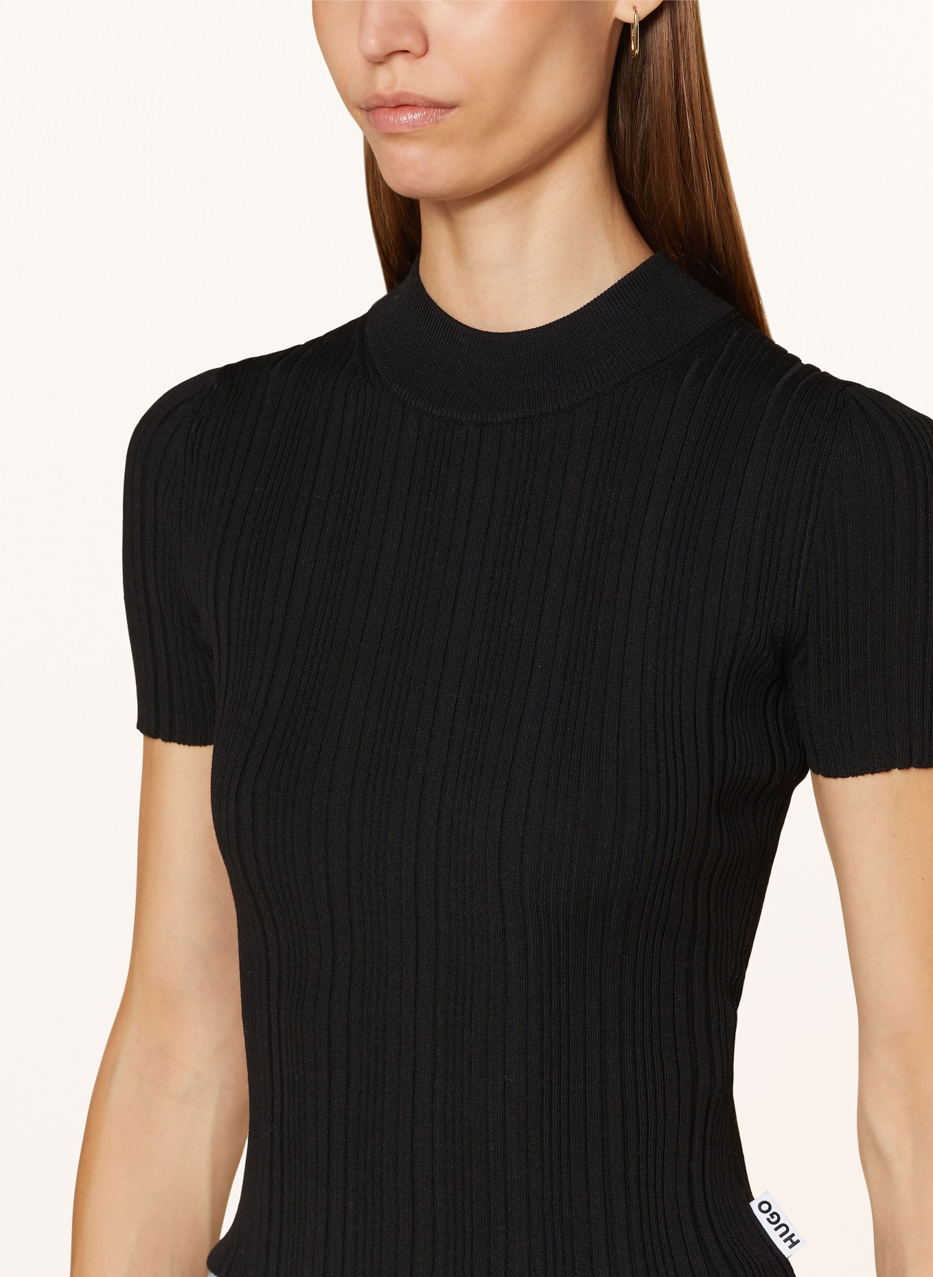 HUGO Knit shirt SARPHARIM: BLACK