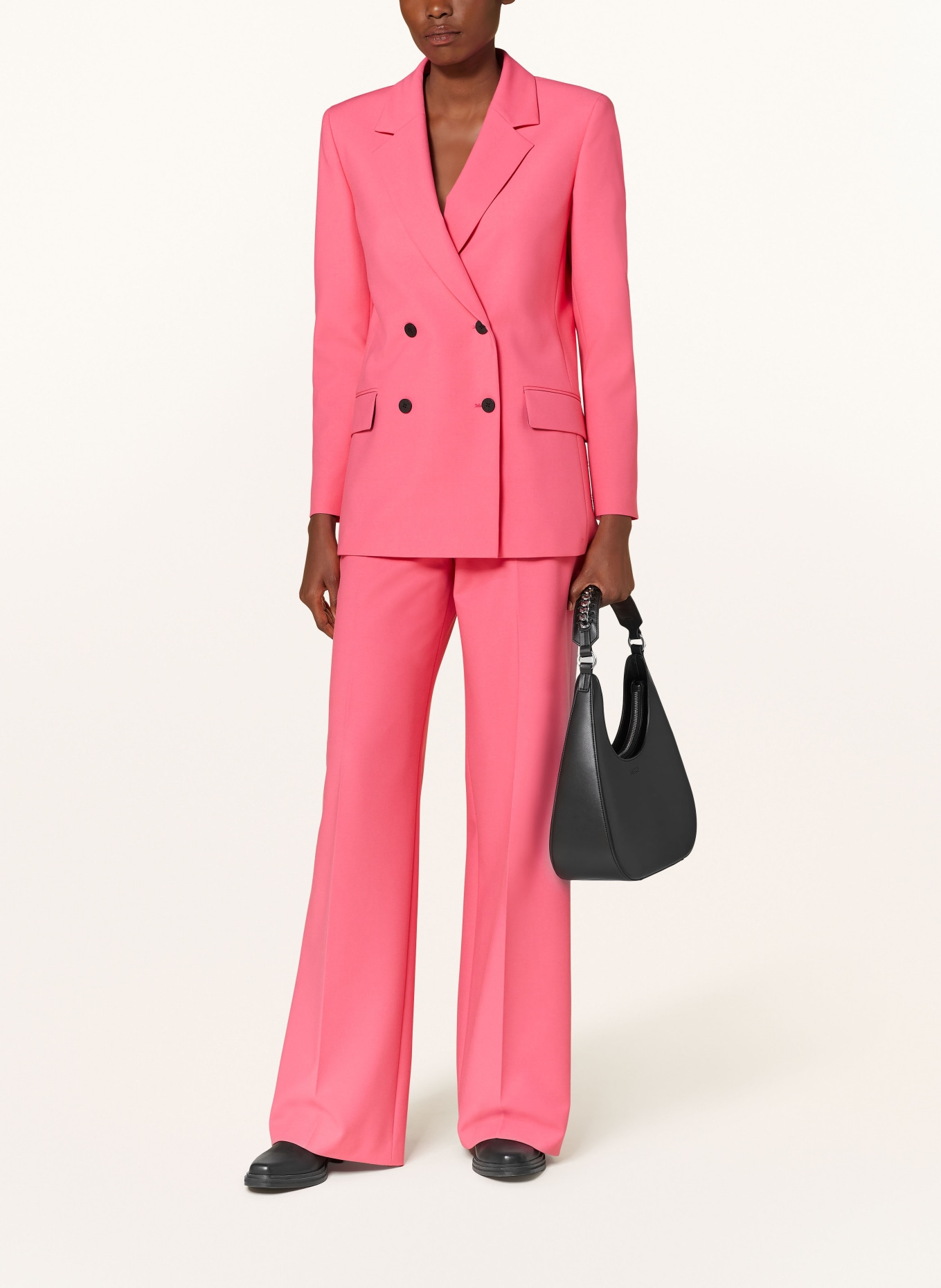 HUGO Wide leg trousers HIMIA, Color: PINK (Image 2)