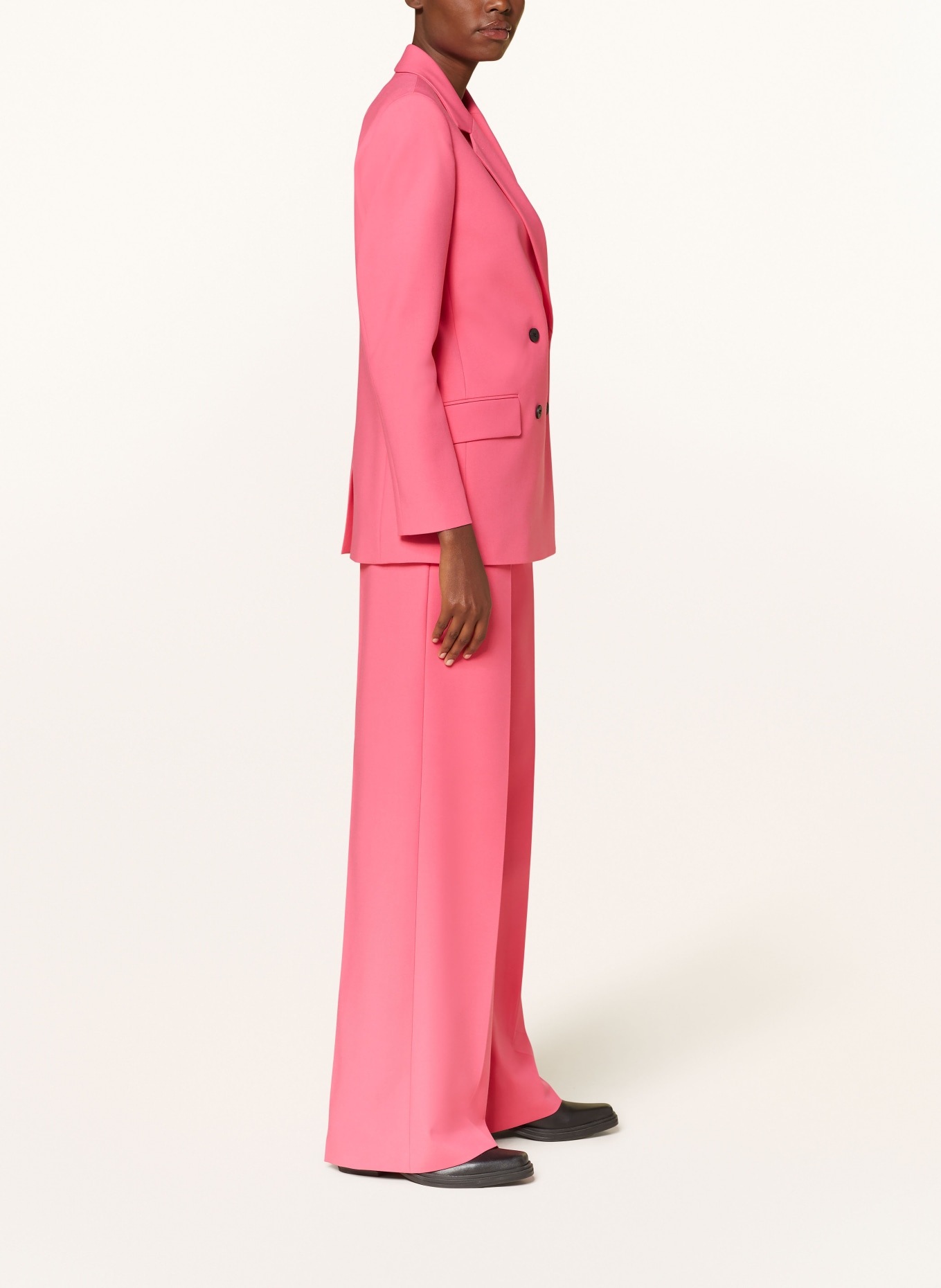 HUGO Wide leg trousers HIMIA, Color: PINK (Image 4)