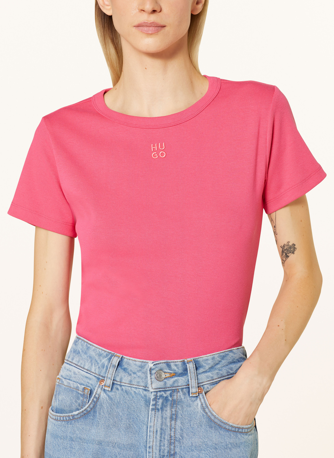 HUGO T-shirt DELORIS, Color: PINK (Image 4)