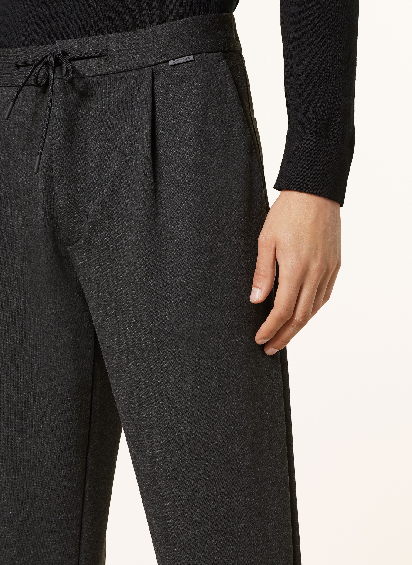 Calvin Klein Jogger style pants tapered fit, Color: DARK GRAY (Image 5)