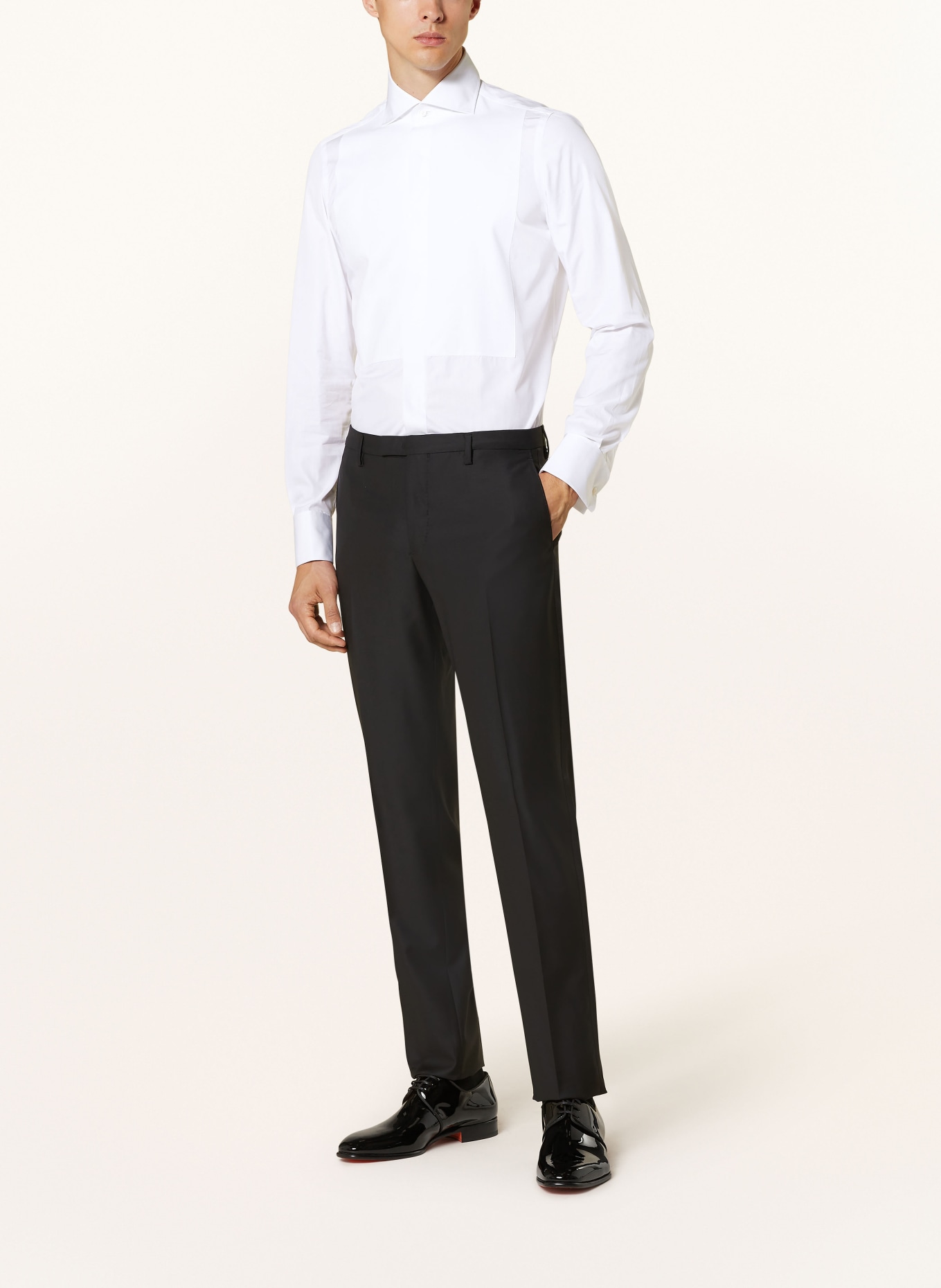 FINAMORE 1925 Tuxedo shirt EDUARDO regular fit: WHITE