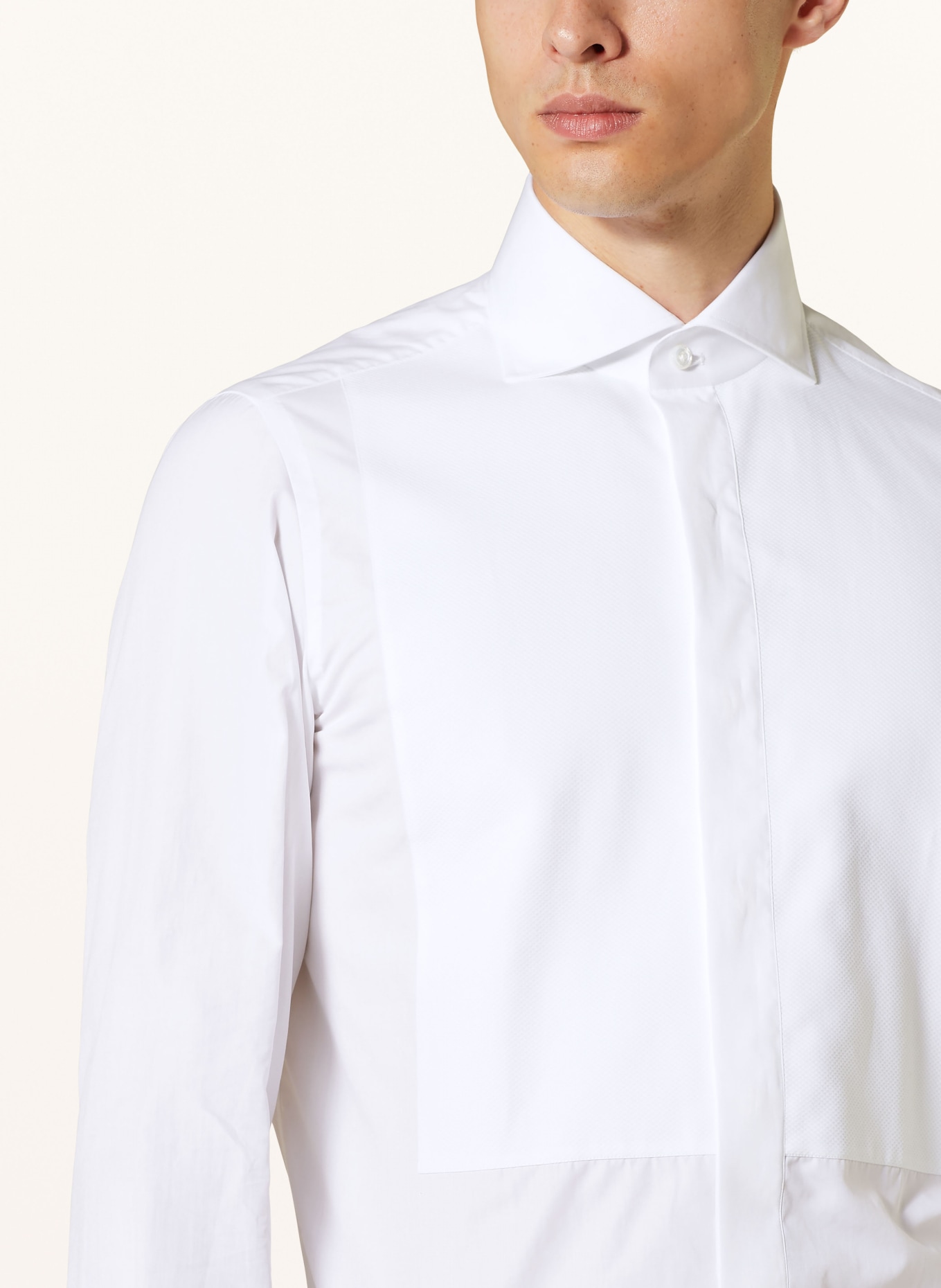 FINAMORE 1925 Tuxedo shirt EDUARDO regular fit: WHITE