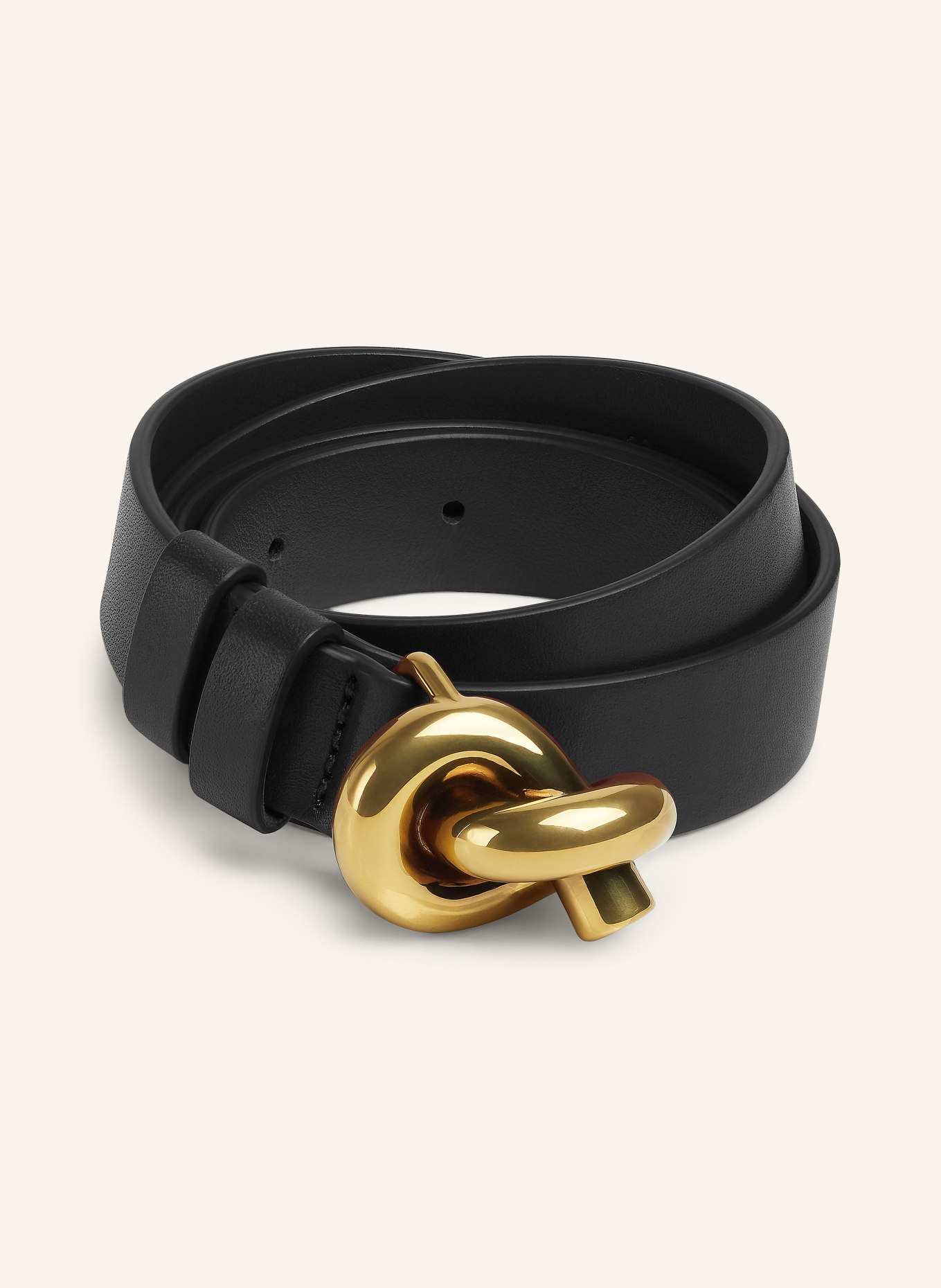 BOTTEGA VENETA Ledergürtel KNOT: BLACK