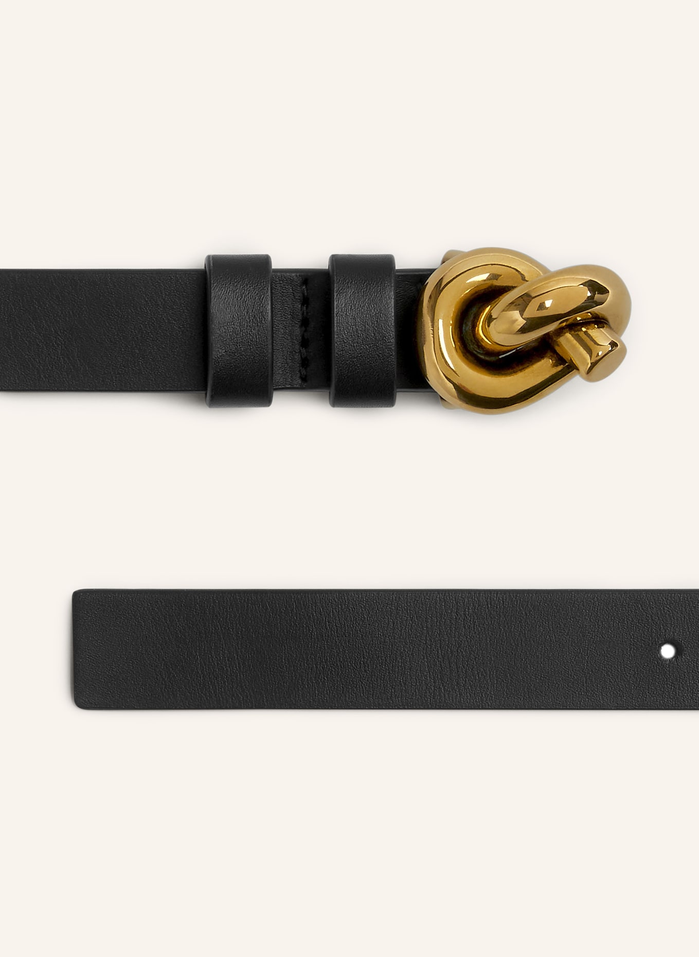 BOTTEGA VENETA Ledergürtel KNOT: BLACK