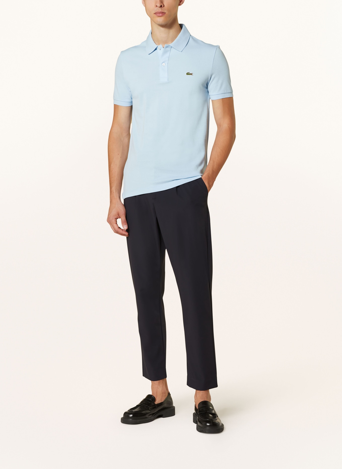 LACOSTE Piqué-Poloshirt Slim Fit, Farbe: HELLBLAU (Bild 2)