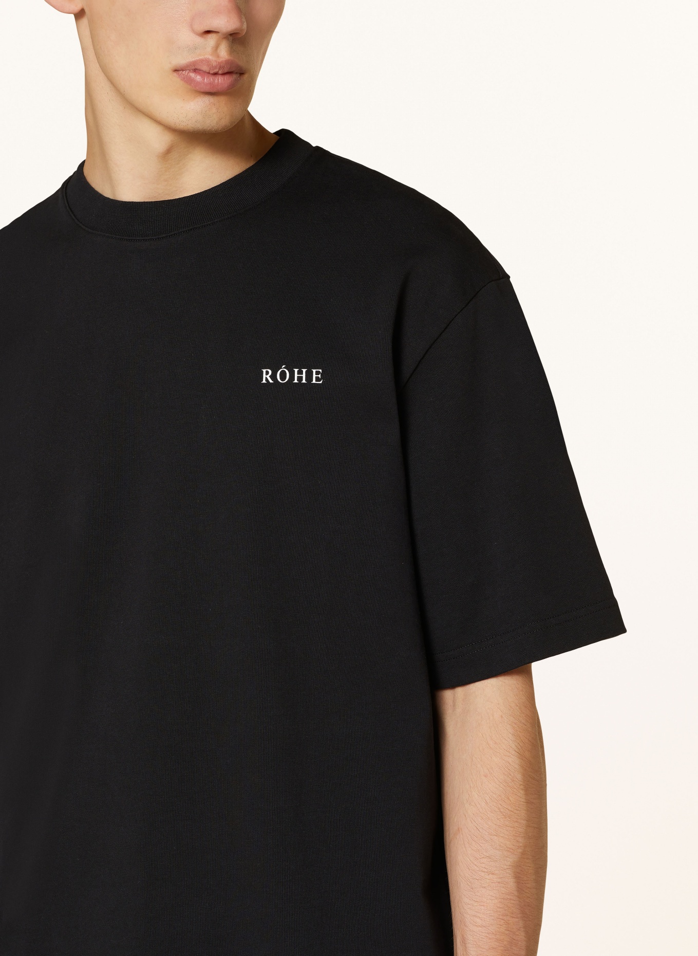 RÓHE T-shirt, Color: BLACK (Image 4)