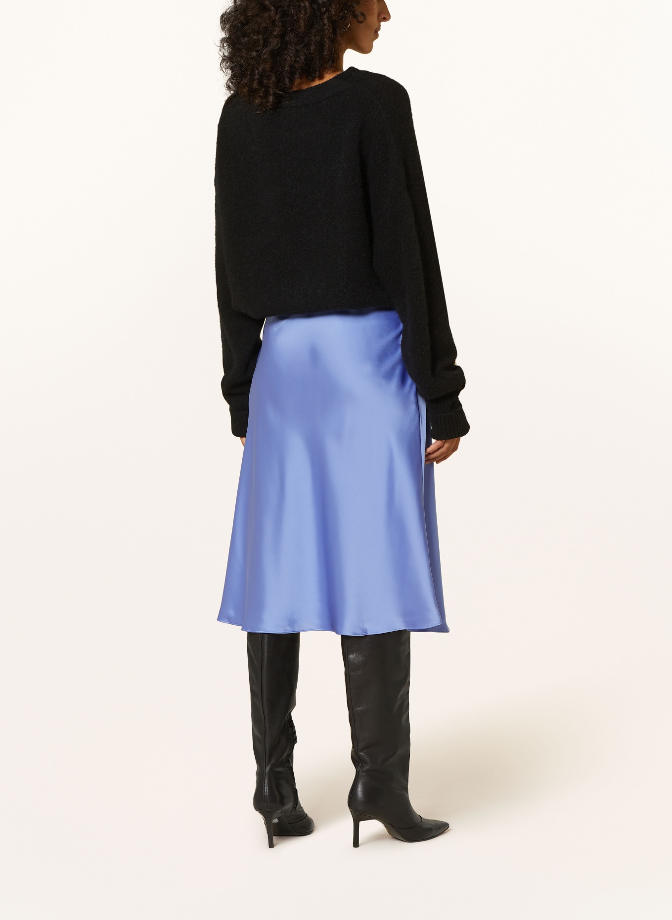 LAUREN RALPH LAUREN Satin skirt, Color: BLUE (Image 3)