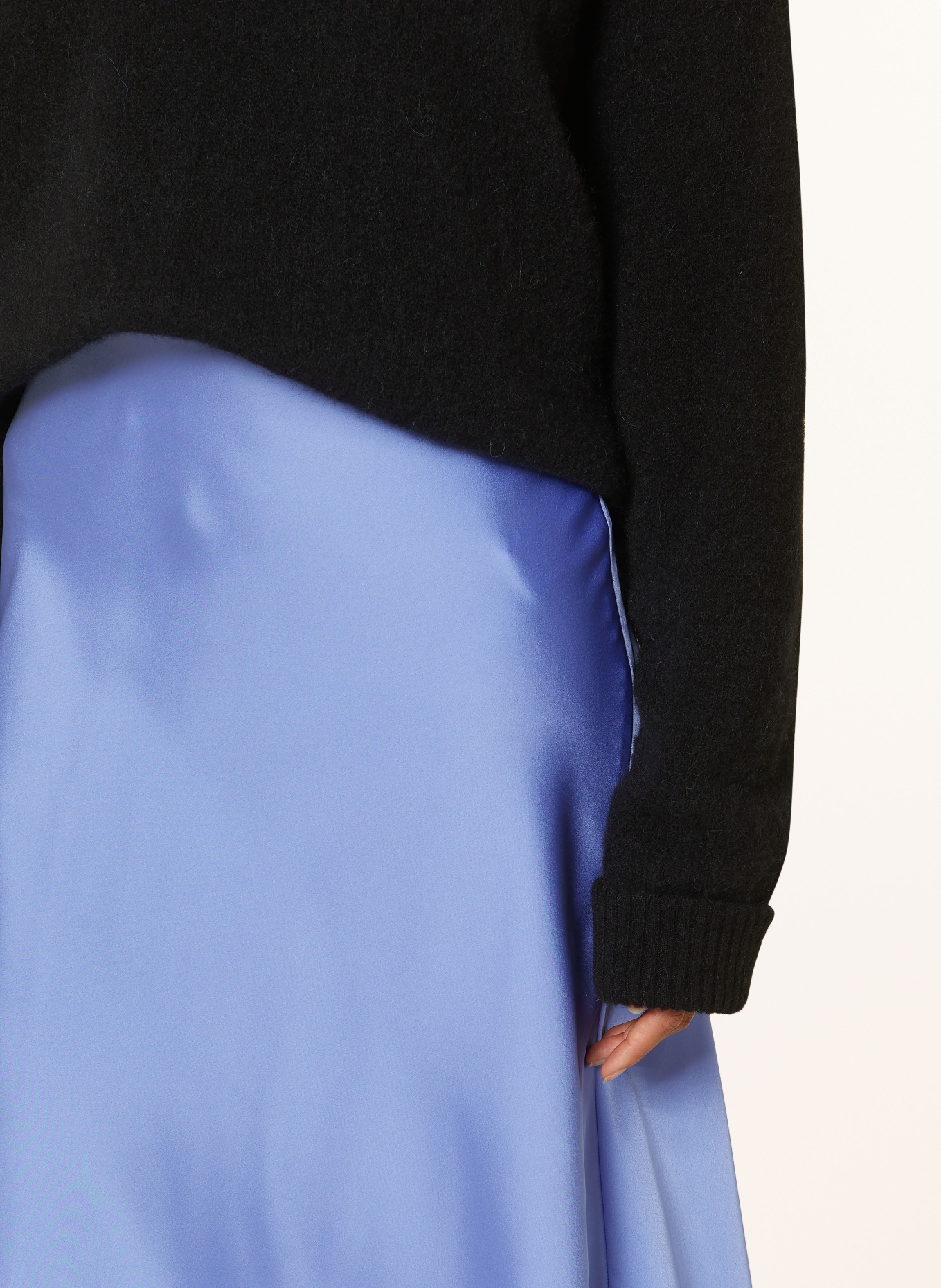 LAUREN RALPH LAUREN Satin skirt, Color: BLUE (Image 4)