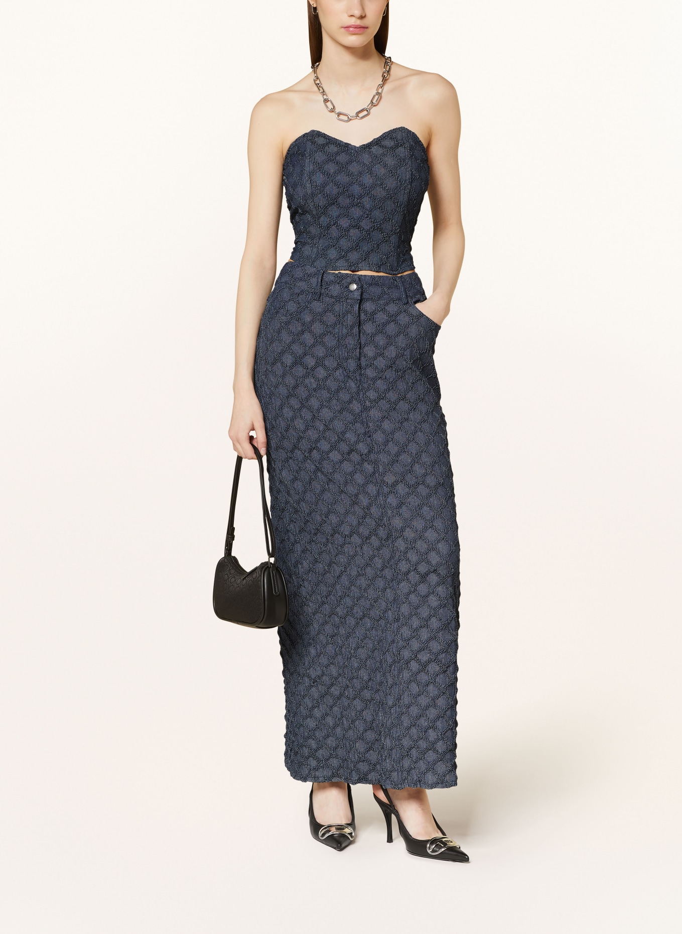 SOMETHINGNEW Cropped-Top SNKATHRIN: BLAU