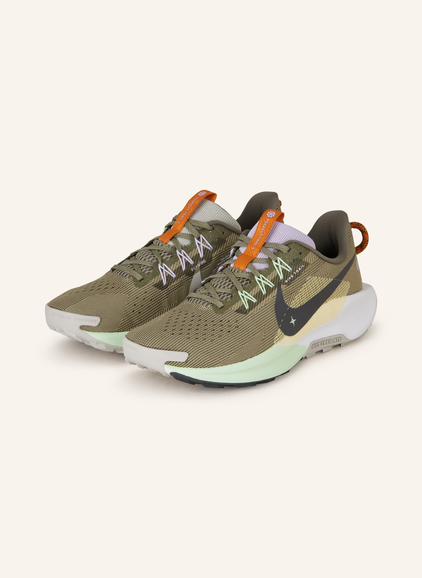 Nike Trail running shoes REACTX PEGASUS TRAIL 5, Color: OLIVE/ KHAKI (Image 1)