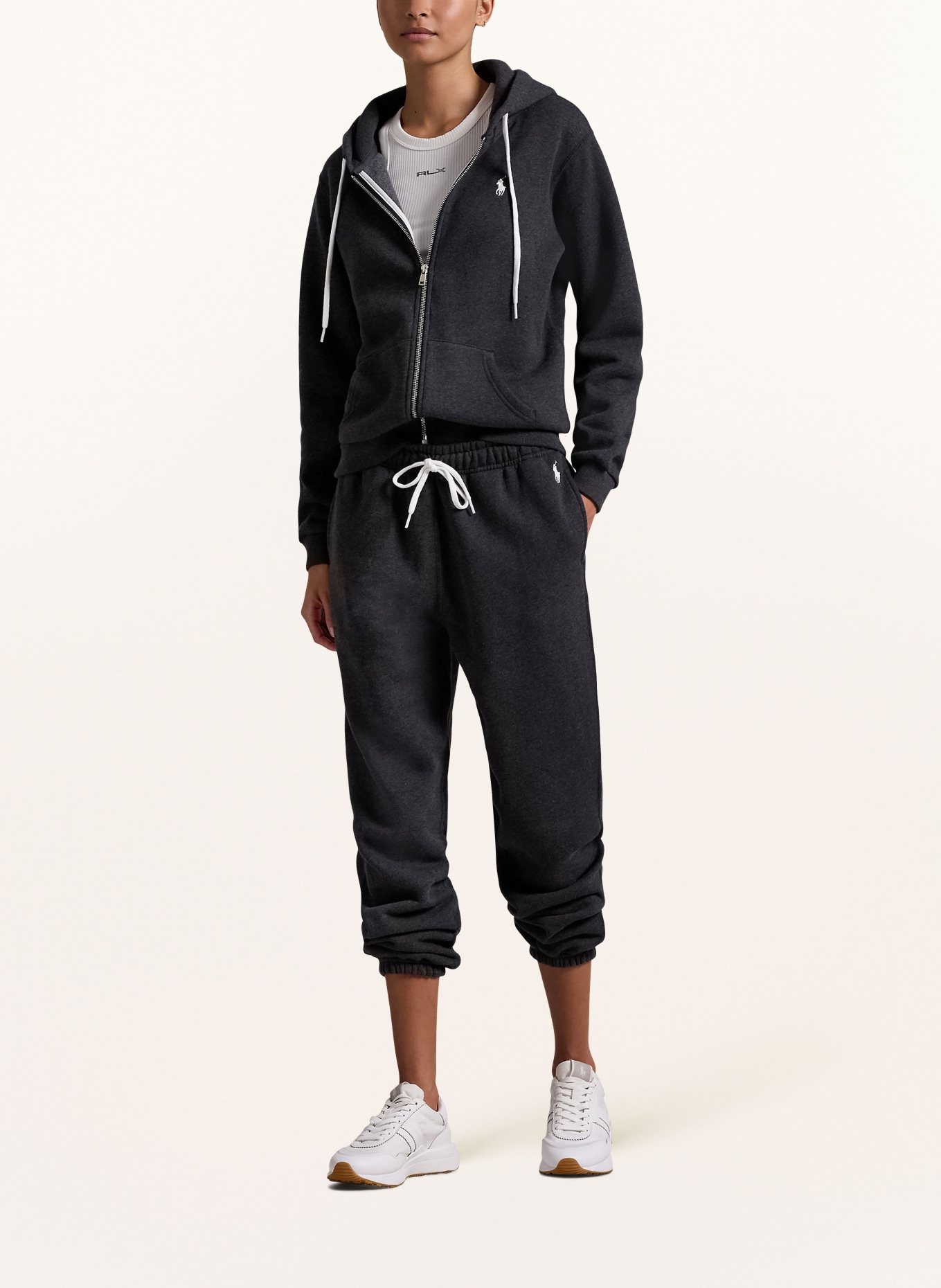 POLO RALPH LAUREN Sweat jacket in dark gray