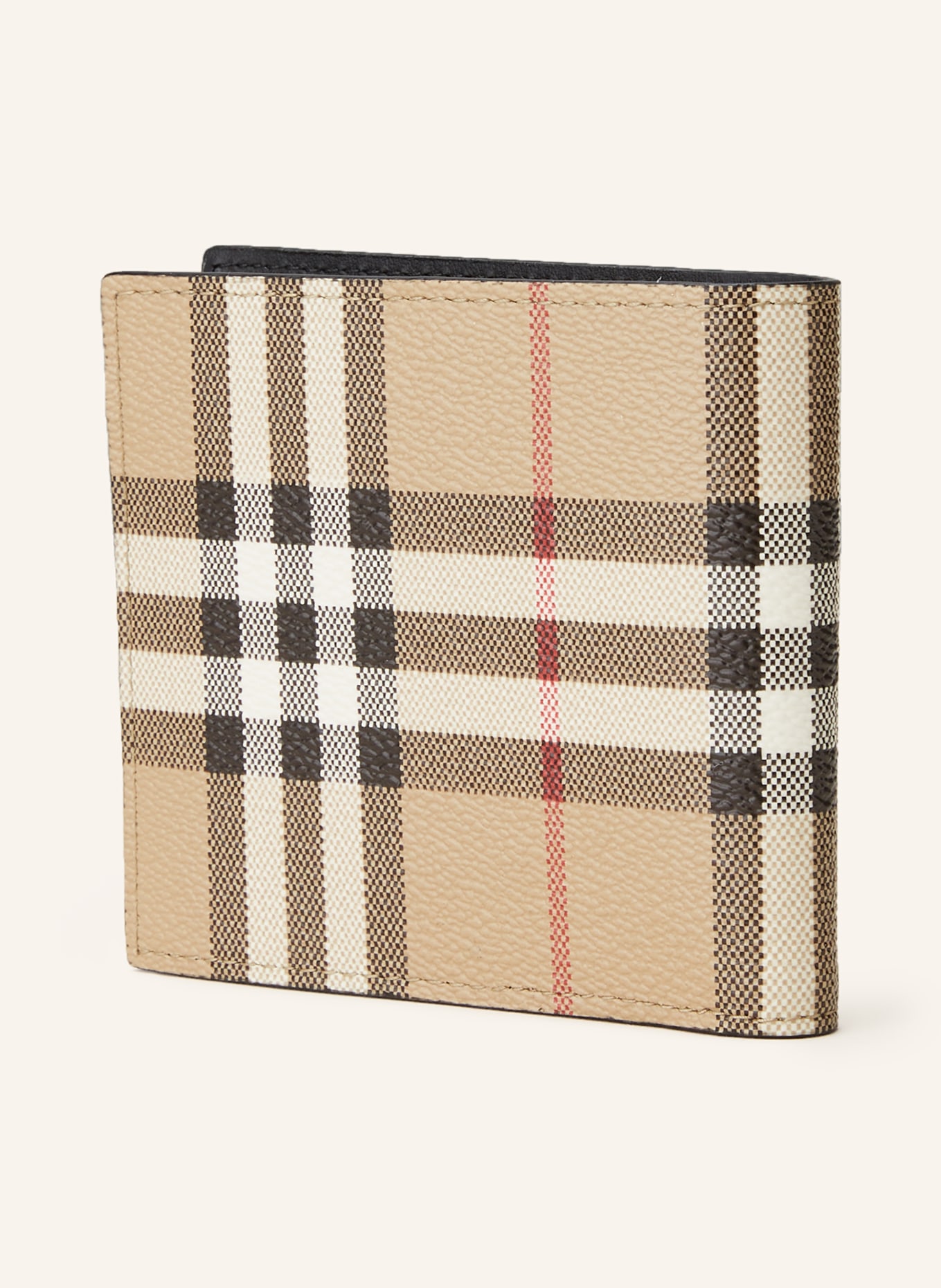 BURBERRY Geldbörse: BEIGE / SCHWARZ / WEISS