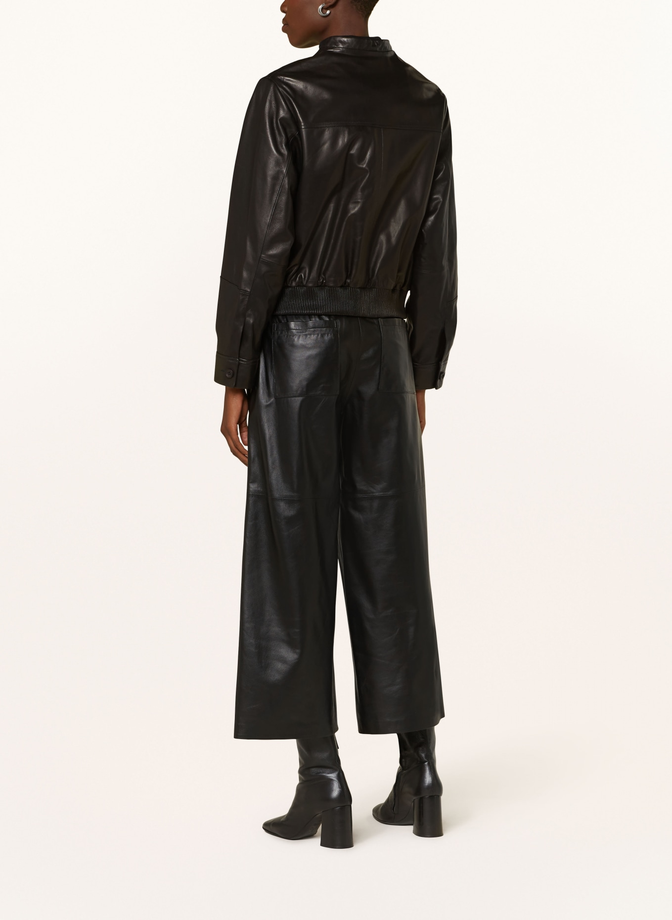 windsor. Leather culottes, Color: BLACK (Image 3)