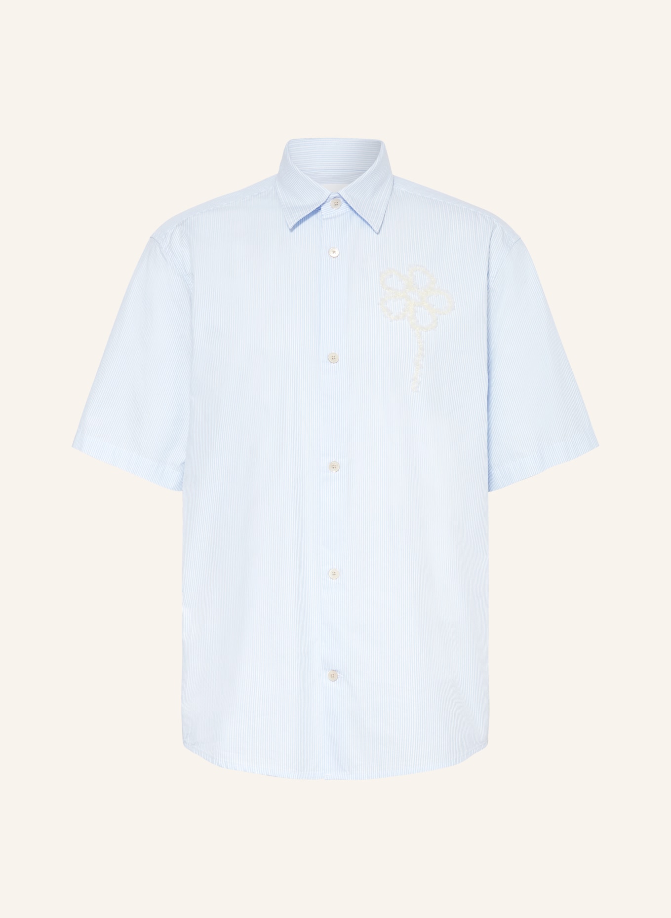 NN.07 Short sleeve shirt FREDDY comfort fit, Color: LIGHT BLUE/ WHITE (Image 1)