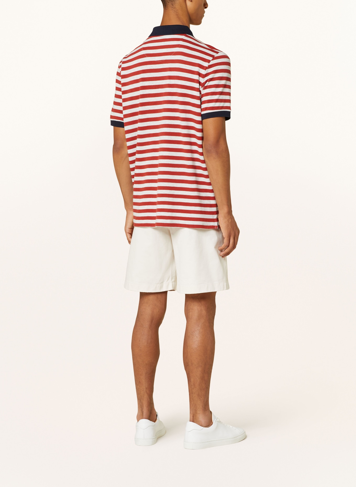 FYNCH-HATTON Polo piqué: ROUGE FONCÉ / GRIS CLAIR / BLEU FONCÉ