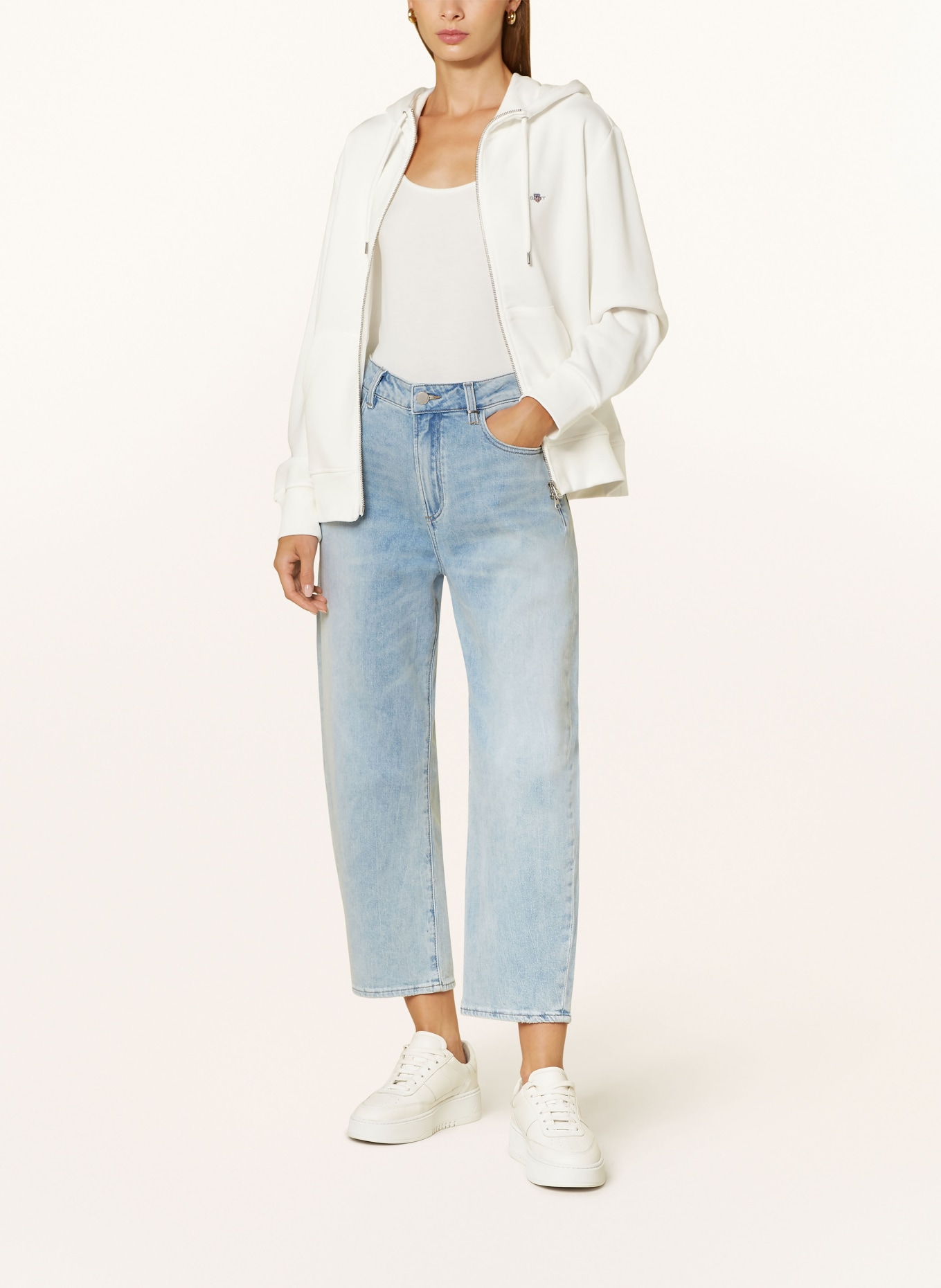 GANT Sweat jacket, Color: WHITE (Image 2)
