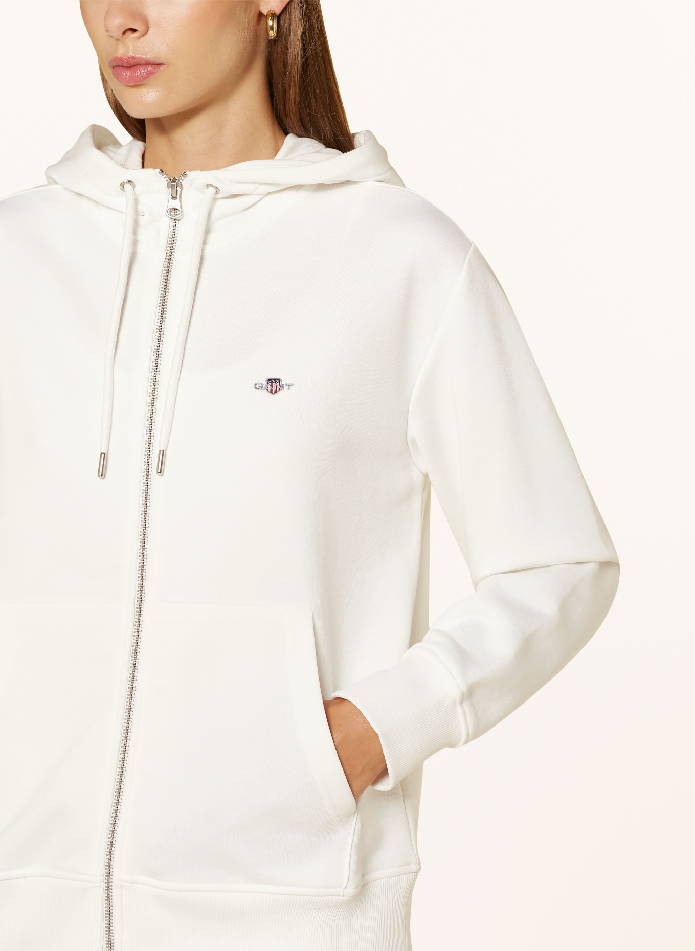 GANT Sweat jacket, Color: WHITE (Image 5)