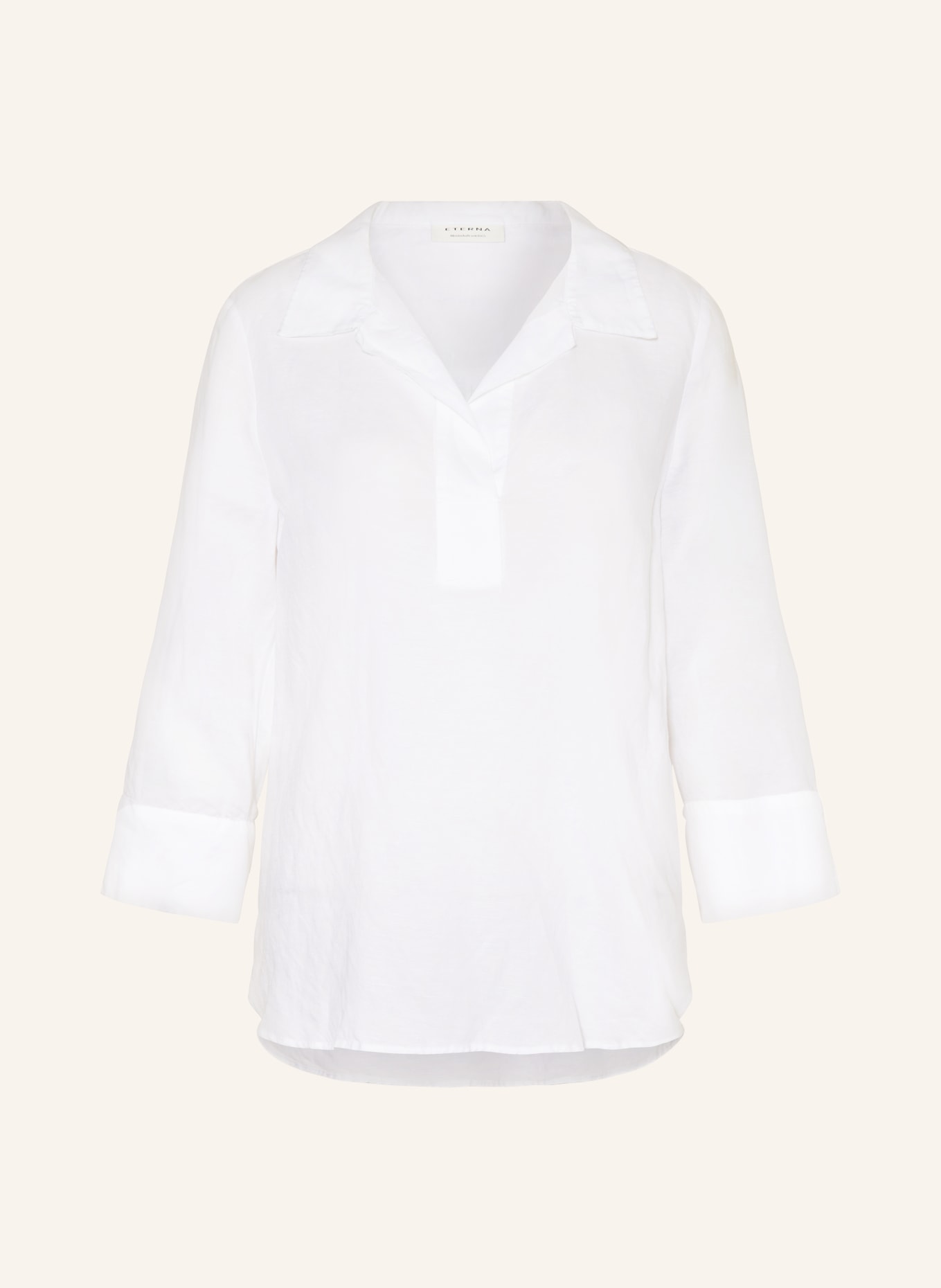 ETERNA Blusenshirt mit Leinen und 3/4-Arm, Farbe: WEISS (Bild 1)