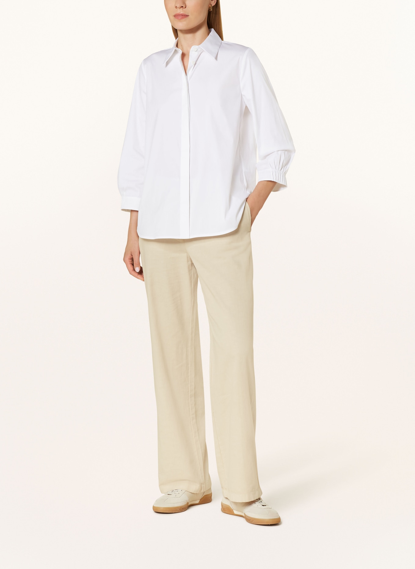 1863 by ETERNA Shirt blouse with 3/4 sleeves, Color: WHITE (Image 2)