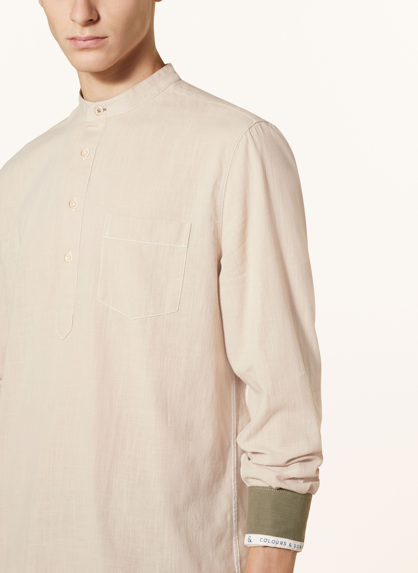 COLOURS & SONS Hemd Comfort Fit: HELLBRAUN