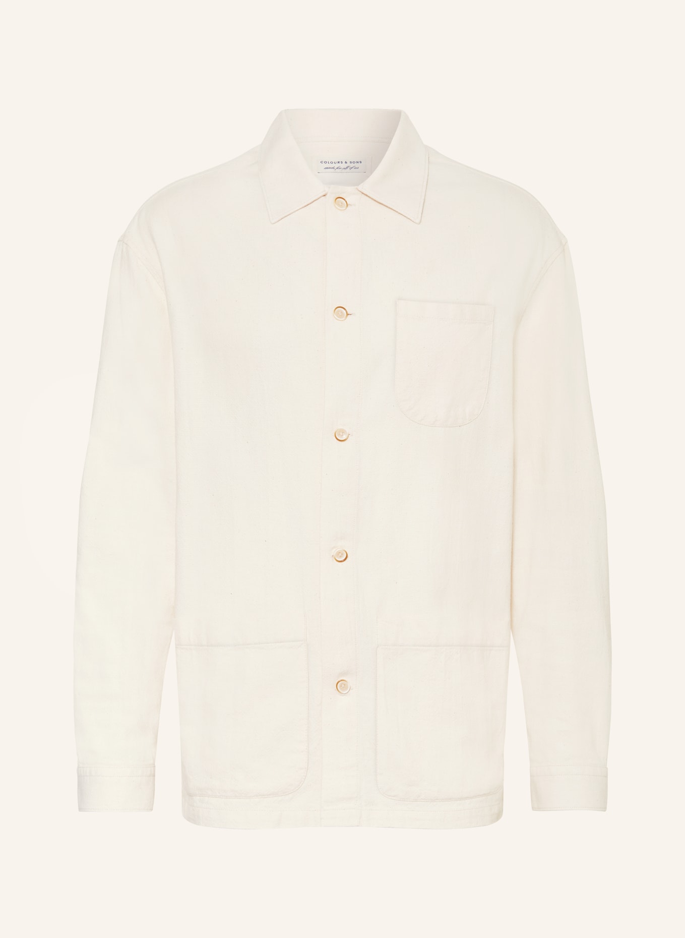 COLOURS & SONS Overshirt, Color: ECRU (Image 1)