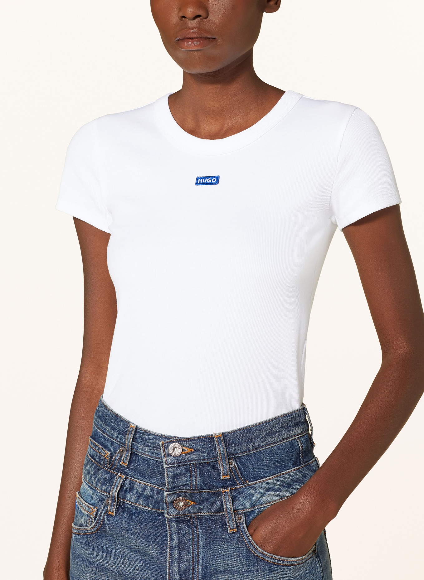 HUGO BLUE T-shirt, Color: WHITE (Image 4)