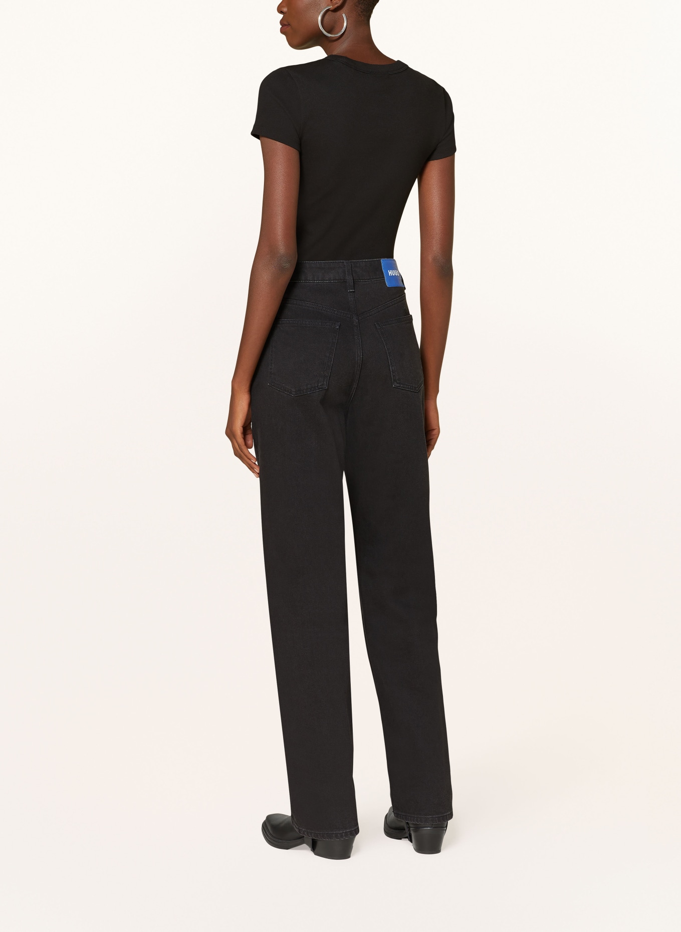 HUGO BLUE T-shirt: BLACK