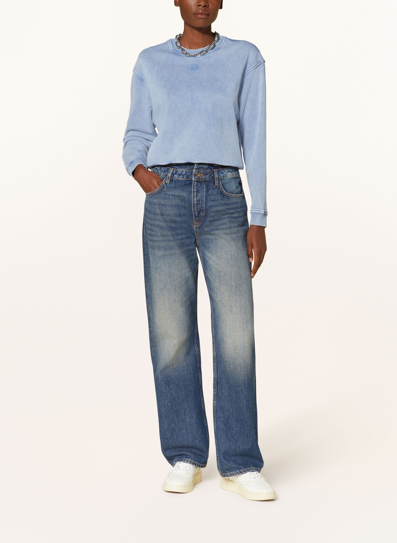 HUGO BLUE This sweatshirt DELESSA, Farbe: HELLBLAU (Bild 2)