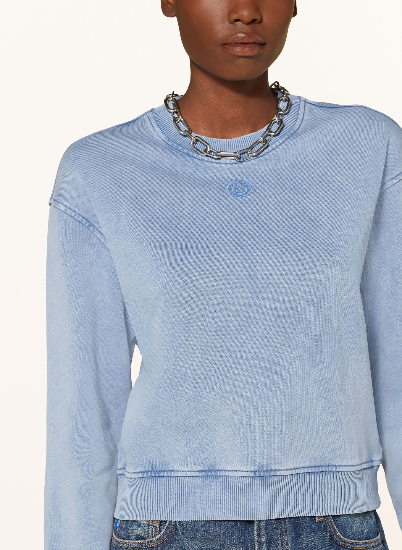 HUGO BLUE This sweatshirt DELESSA, Farbe: HELLBLAU (Bild 4)