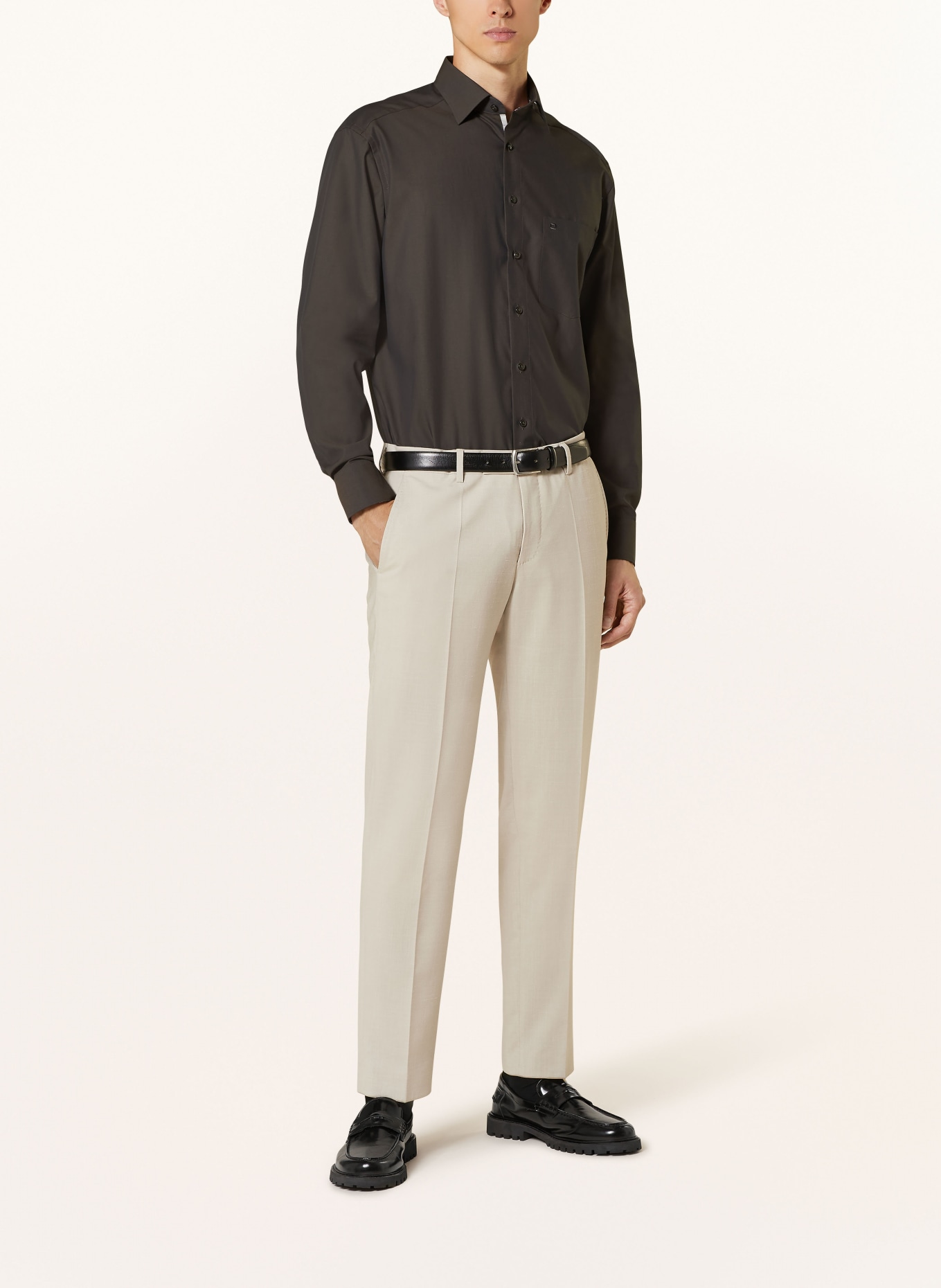 OLYMP Hemd Luxor comfort fit: DUNKELBRAUN