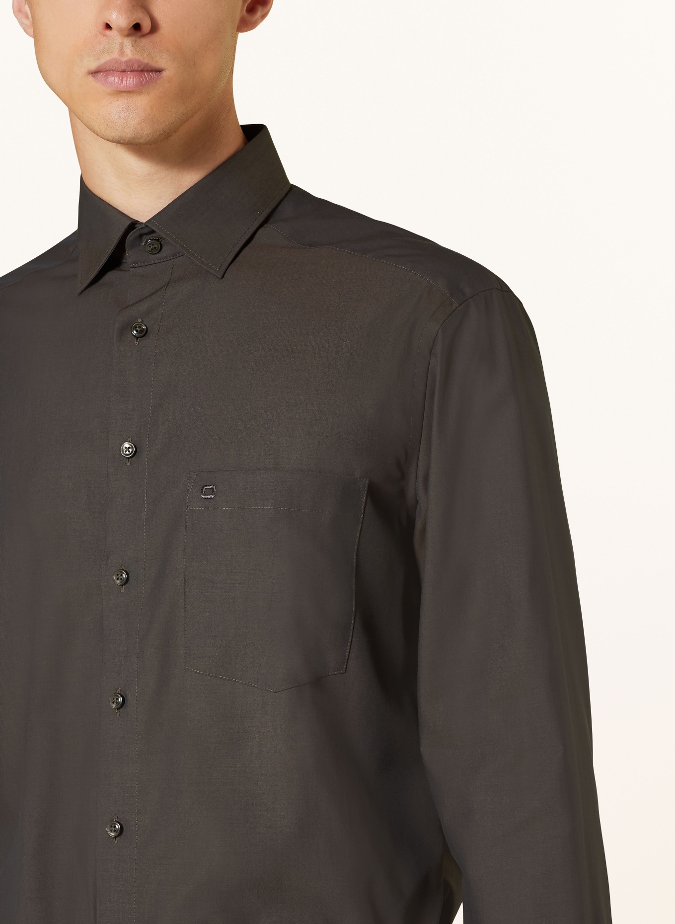 OLYMP Hemd Luxor comfort fit: DUNKELBRAUN