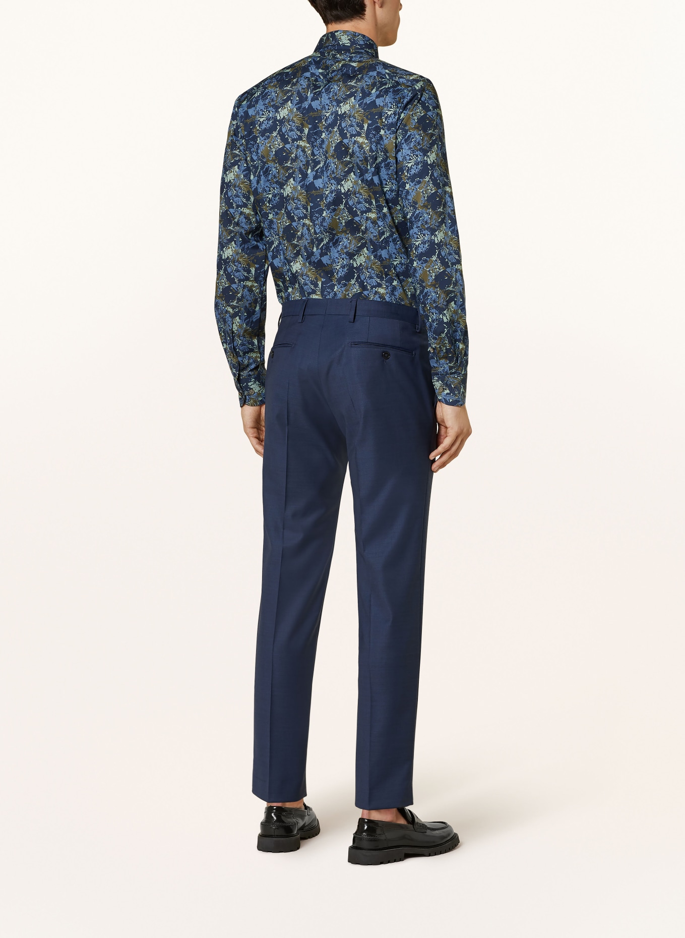 OLYMP Hemd Level 5 body fit: DUNKELBLAU / MINT / BLAU